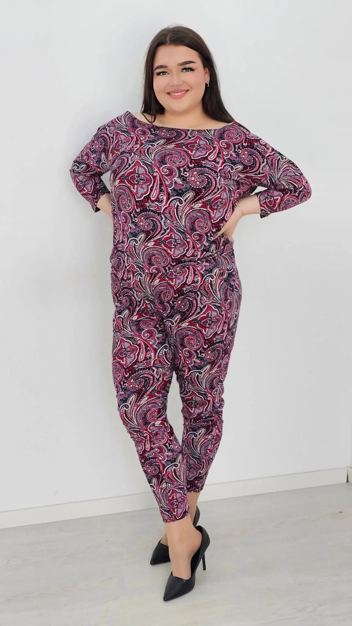 Kombinezon z wzorem po całości Stylowa XL