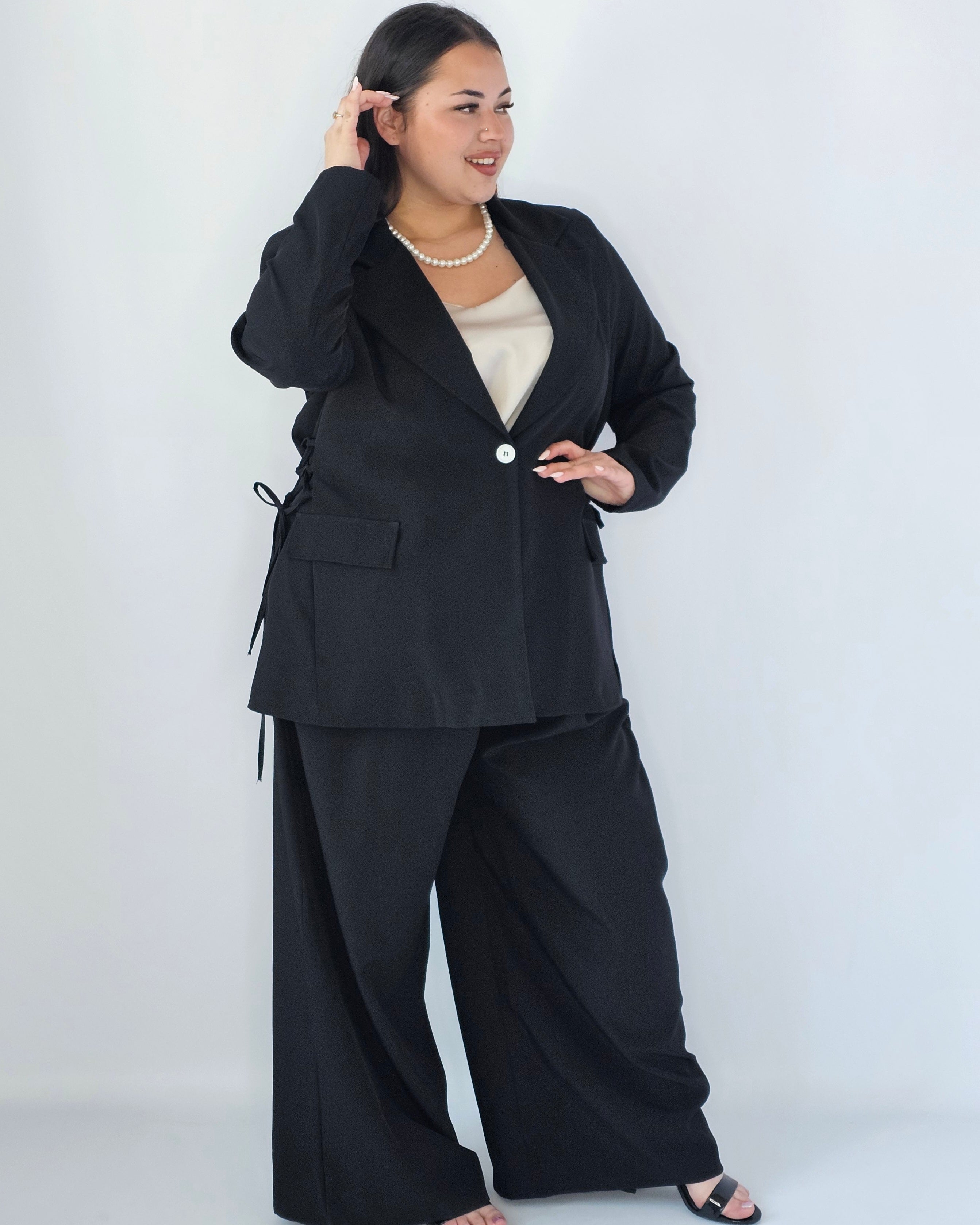 Komplet Plus Size Marynarka I Spodnie XXL – Elegancki Zestaw Damski Stylowa XL Stylowa XL