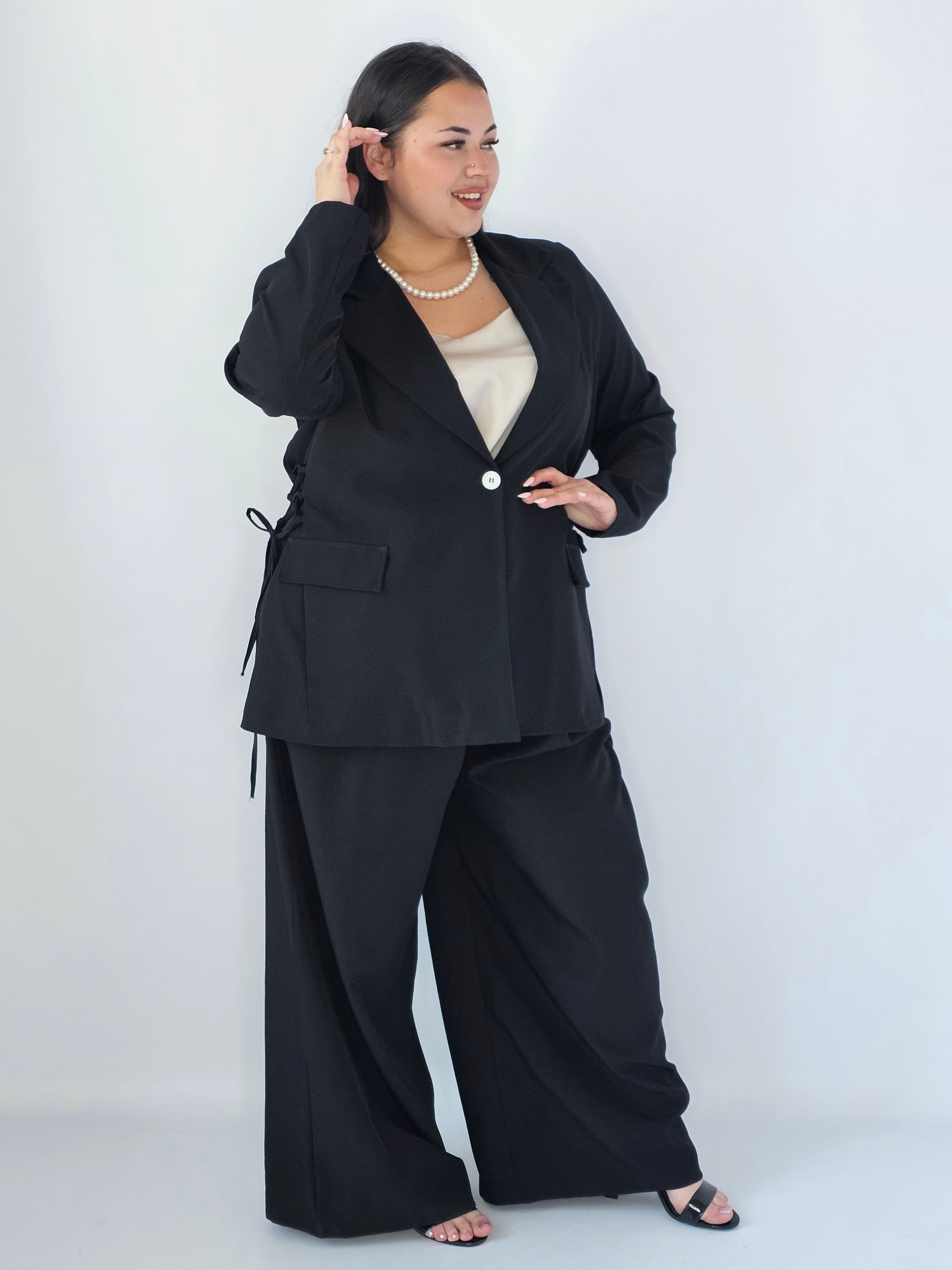 Komplet Plus Size Marynarka I Spodnie XXL – Elegancki Zestaw Damski Stylowa XL Stylowa XL