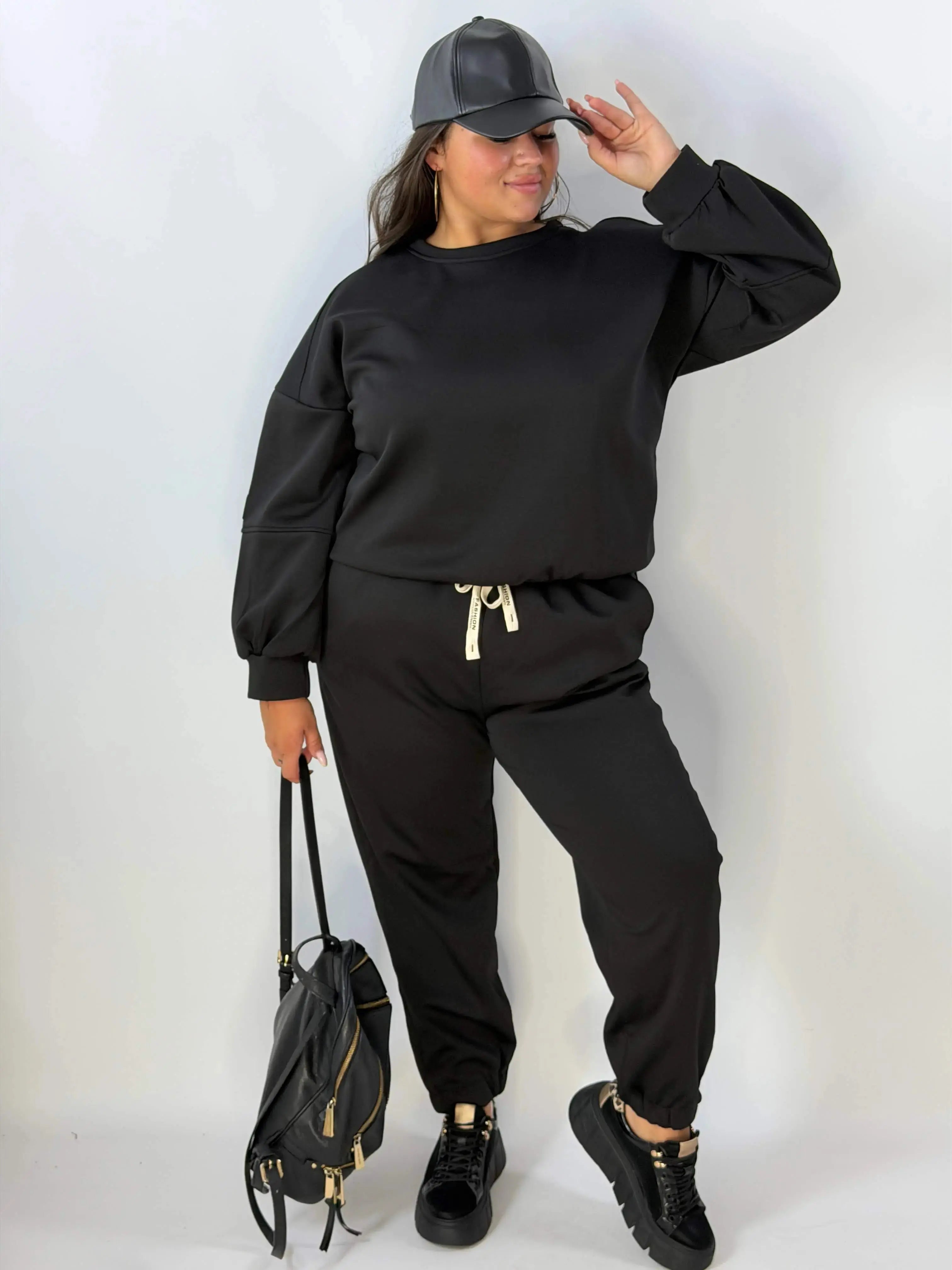 Komplet dresowy damski Plus Size – wygodny komplet bluza i spodnie Stylowa XL