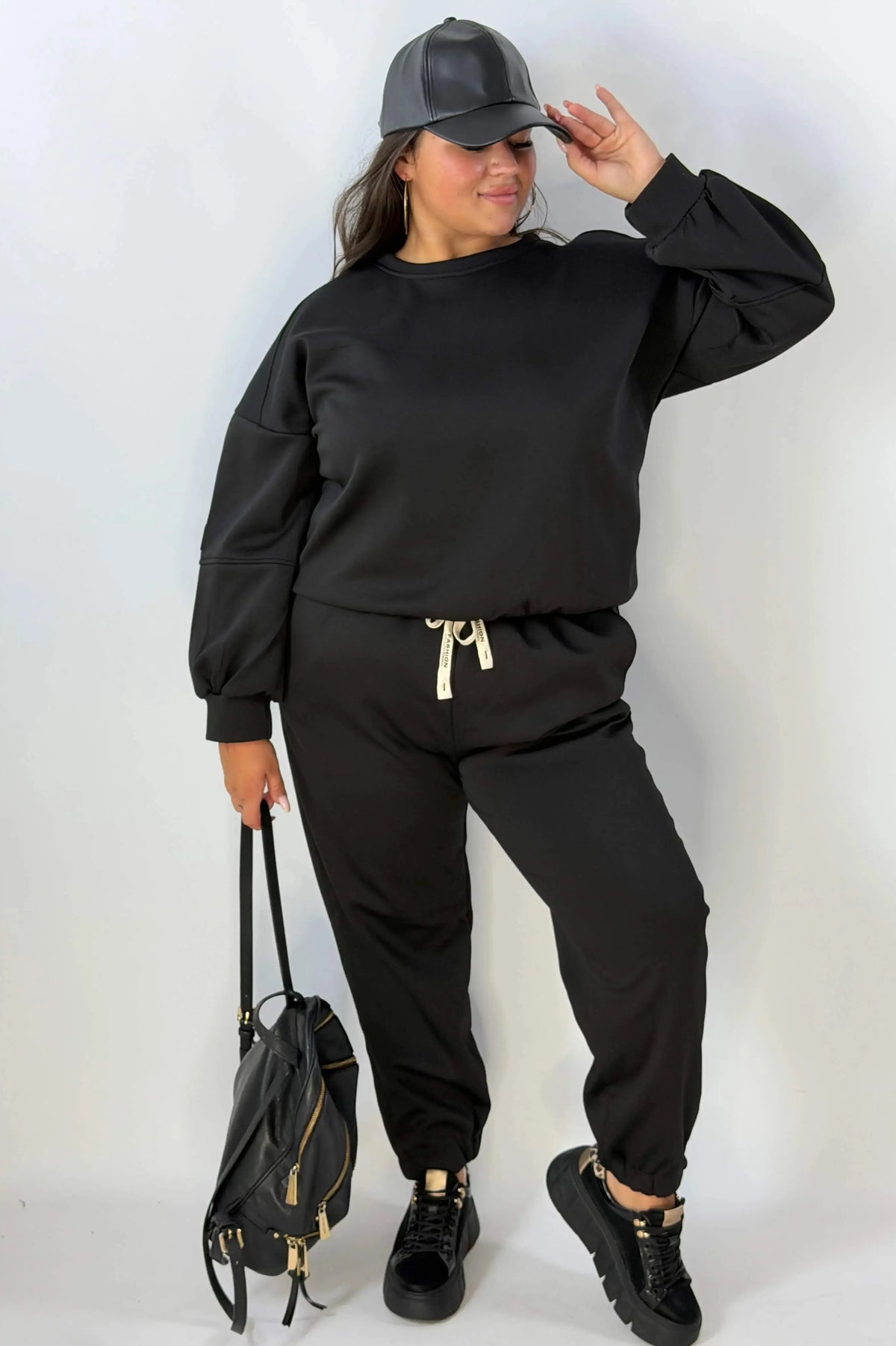 Komplet dresowy damski Plus Size – wygodny komplet bluza i spodnie Stylowa XL