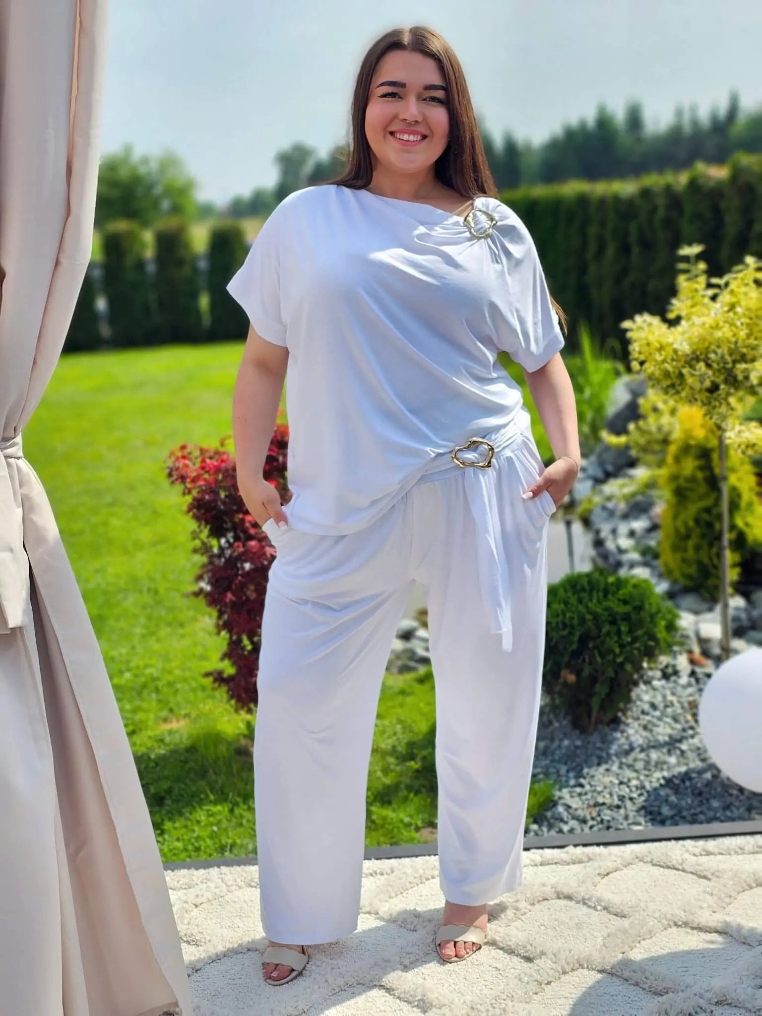 Komplet z ozdobnymi klamrami Stylowa XL