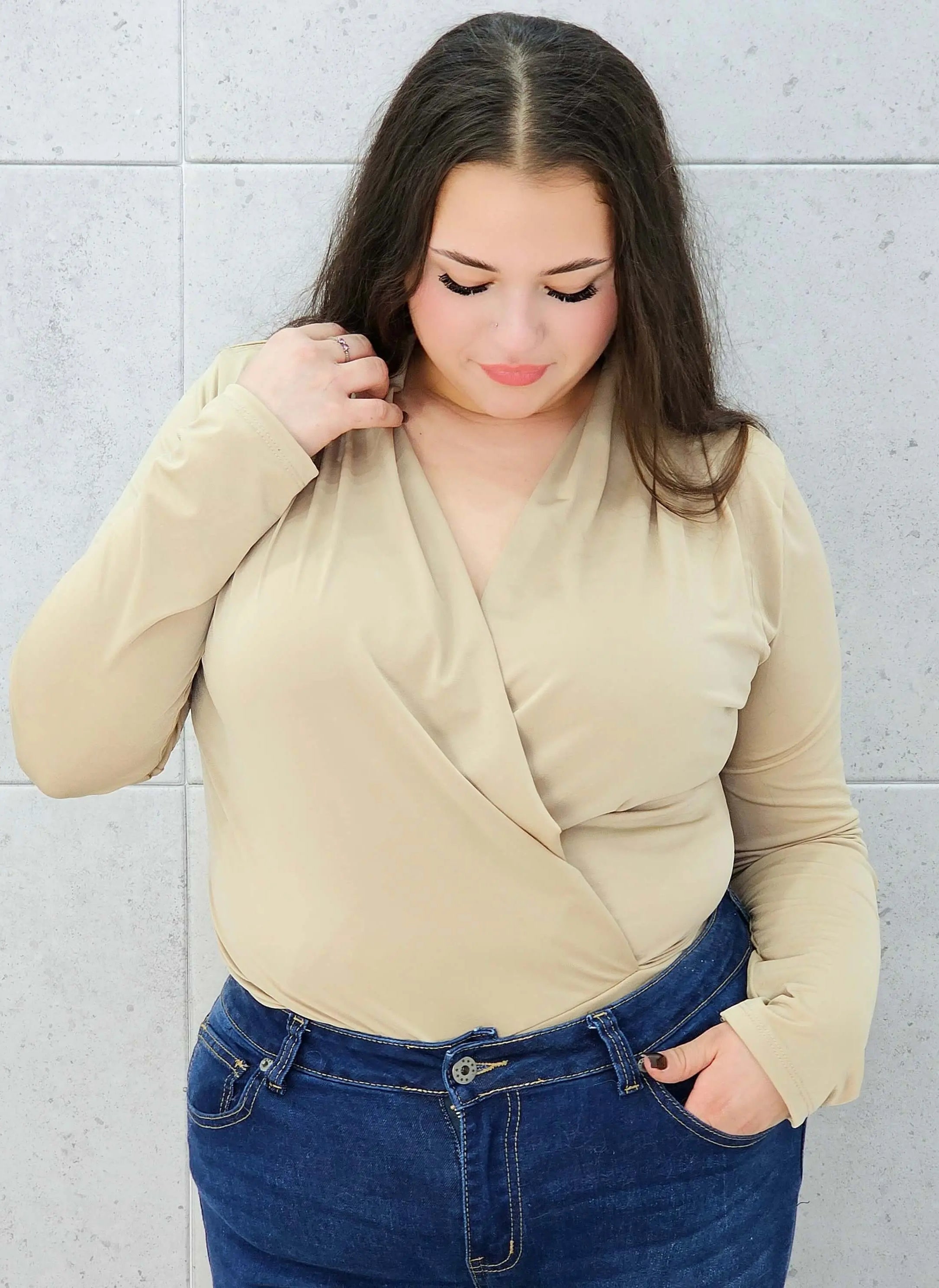 body kopertowe złote plus size –