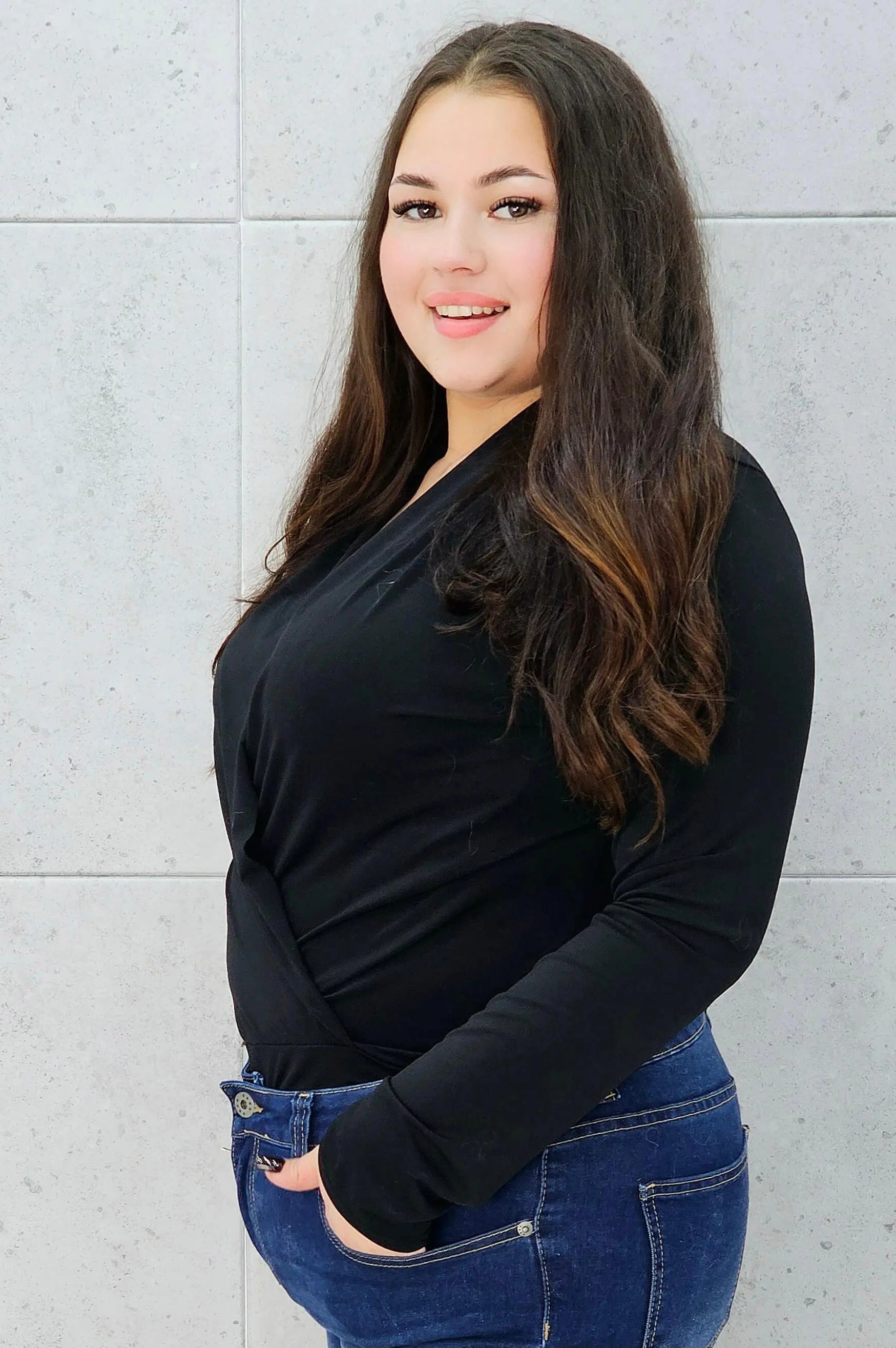 body kopertowe Stylowa XL – detale materiału bok