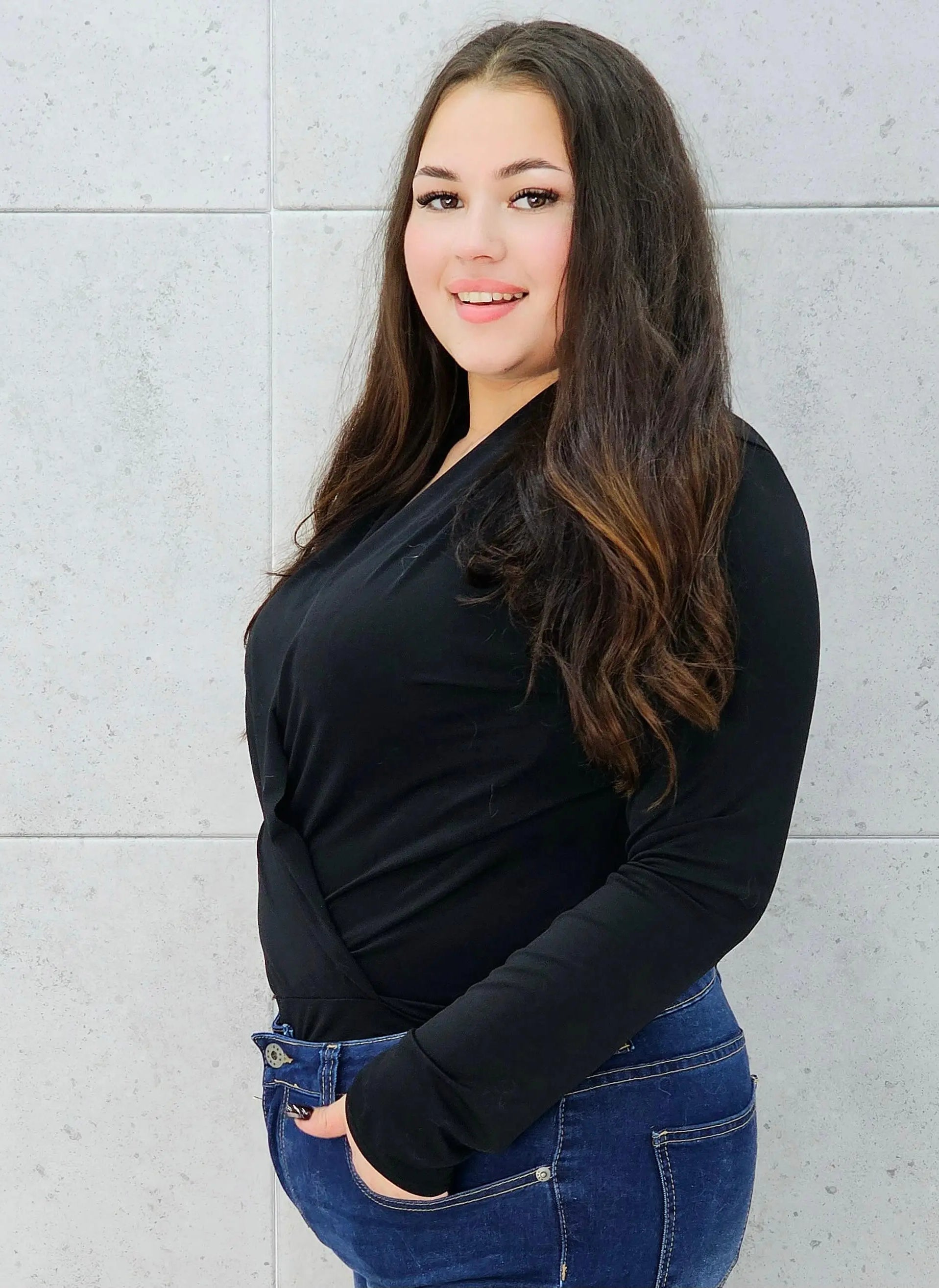 body kopertowe Stylowa XL – detale materiału bok