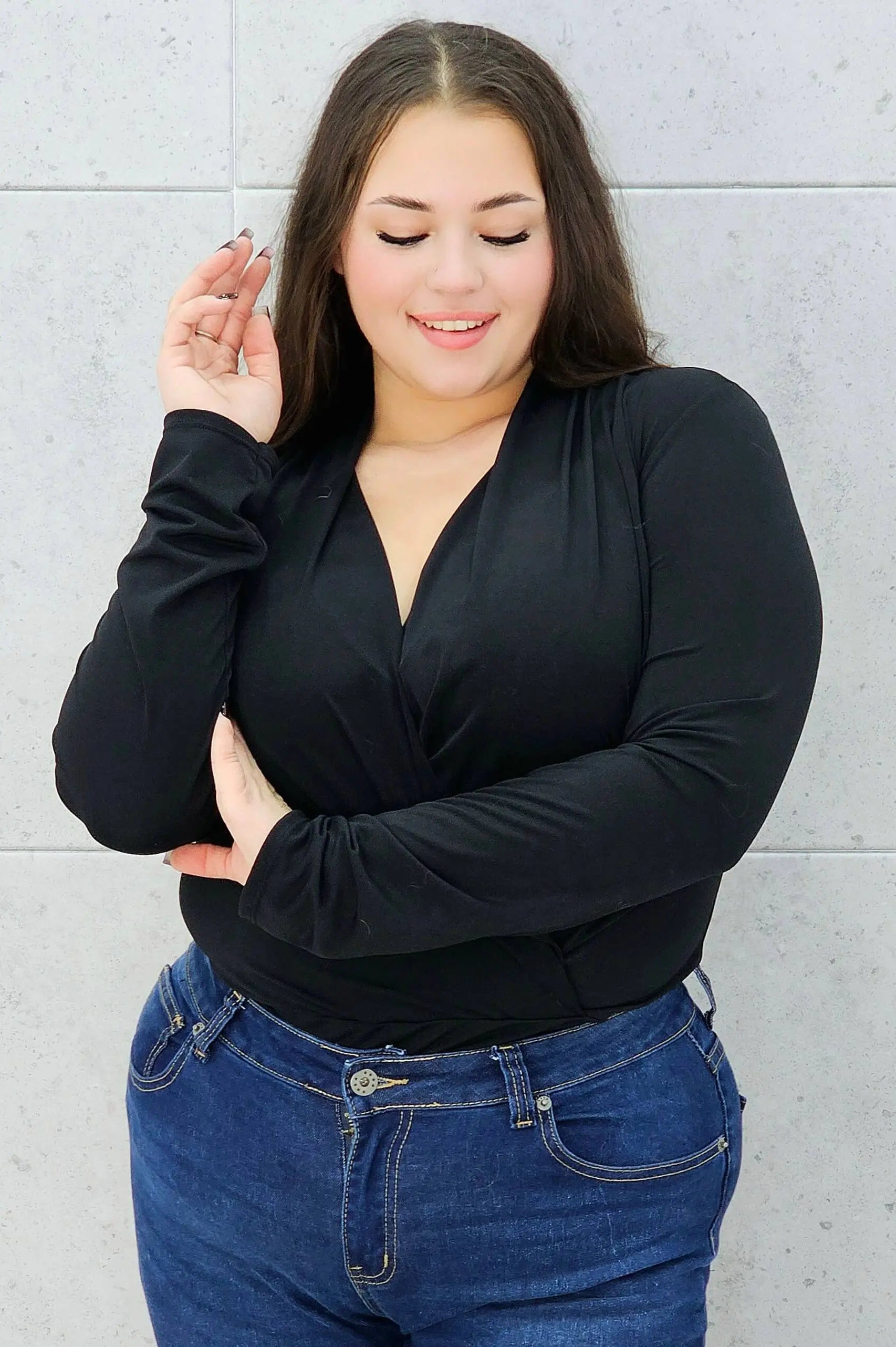 body kopertowe Stylowa XL – detale materiału z bliska