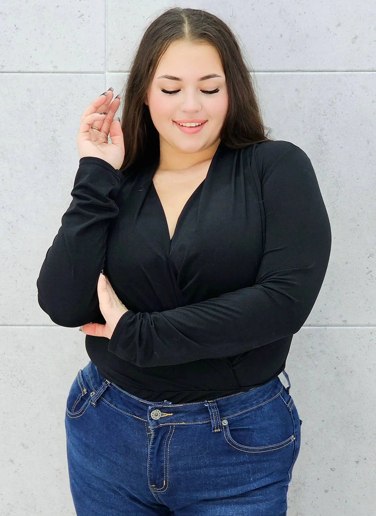 body kopertowe Stylowa XL – detale materiału z bliska