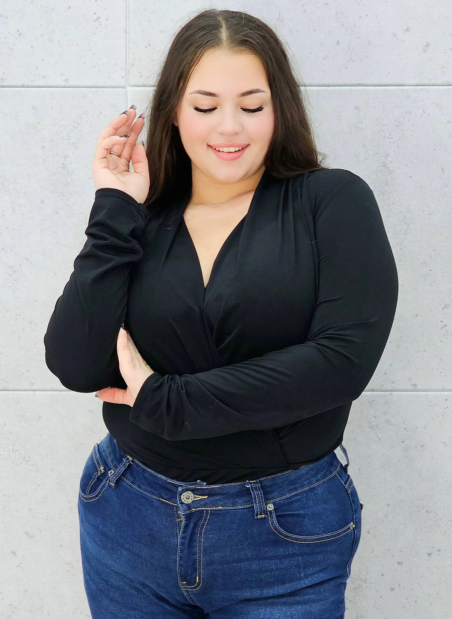 body kopertowe Stylowa XL – detale materiału z bliska