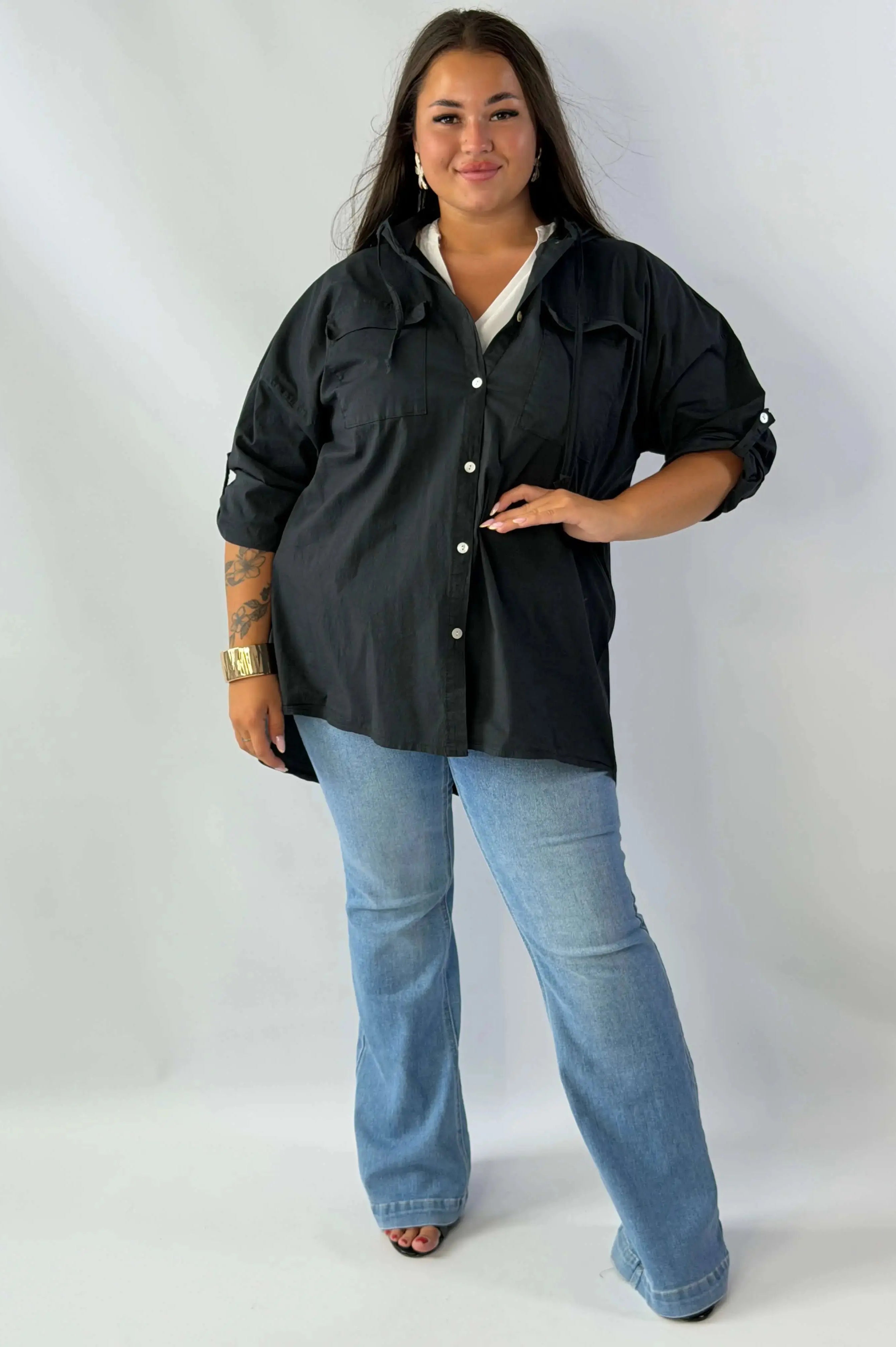 Koszula Wiskozowa Plus Size z Kapturem – Komfort i Styl XXL Stylowa XL