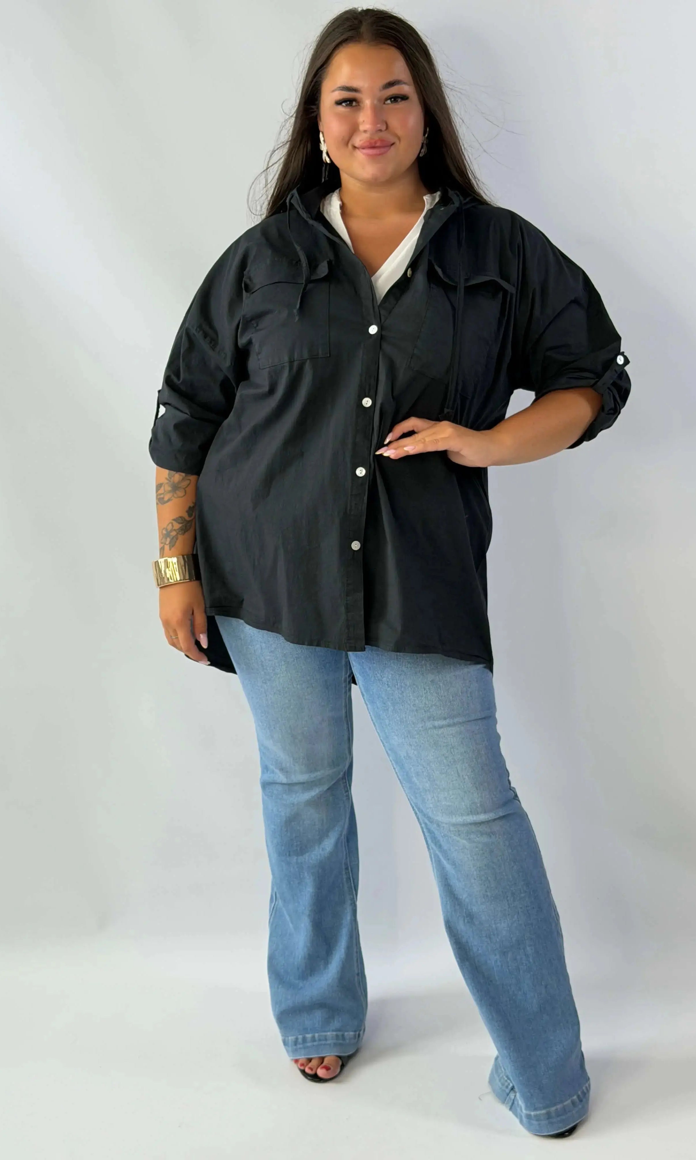 Koszula Wiskozowa Plus Size z Kapturem – Komfort i Styl XXL Stylowa XL