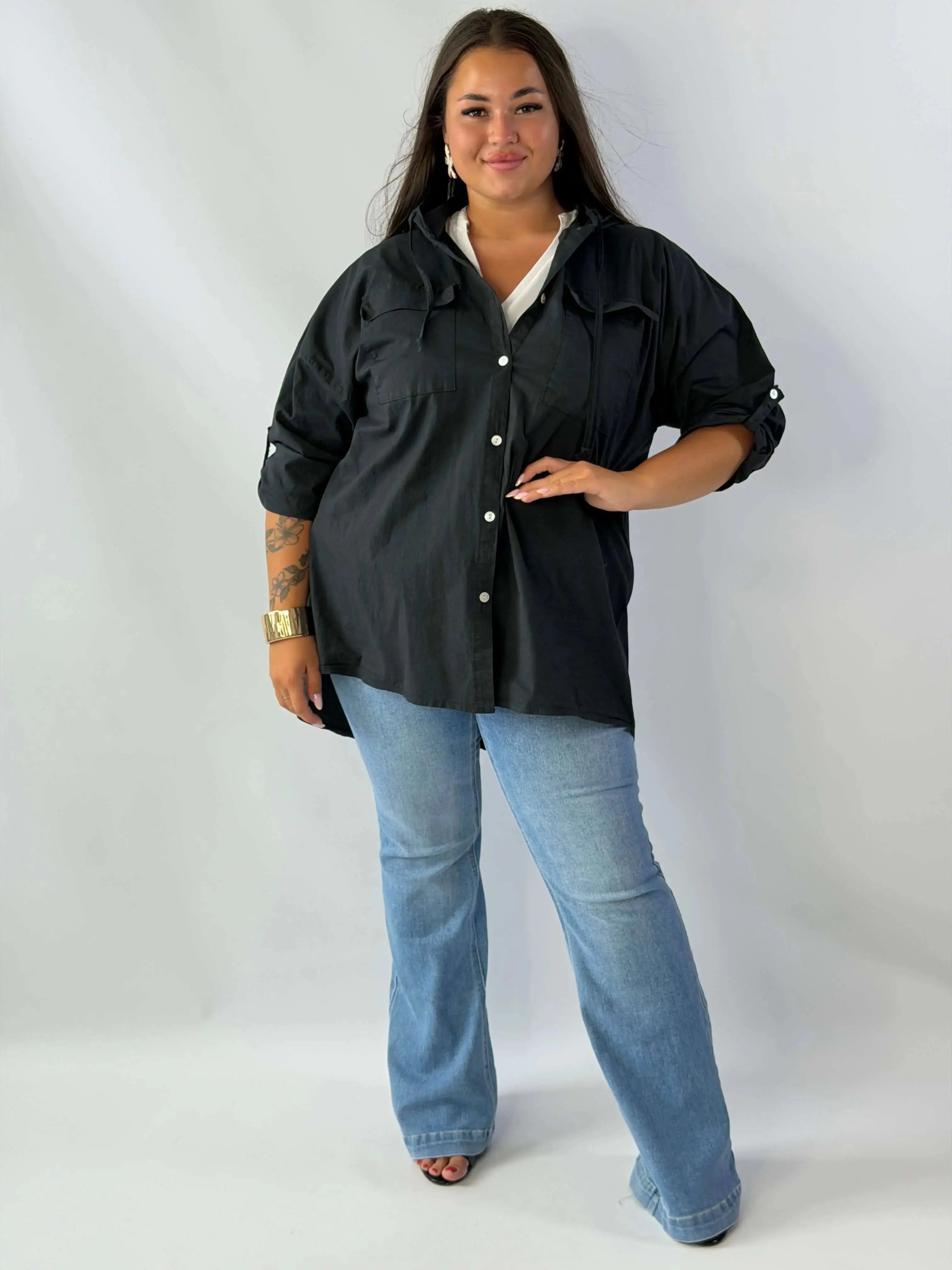 Koszula Wiskozowa Plus Size z Kapturem – Komfort i Styl XXL Stylowa XL