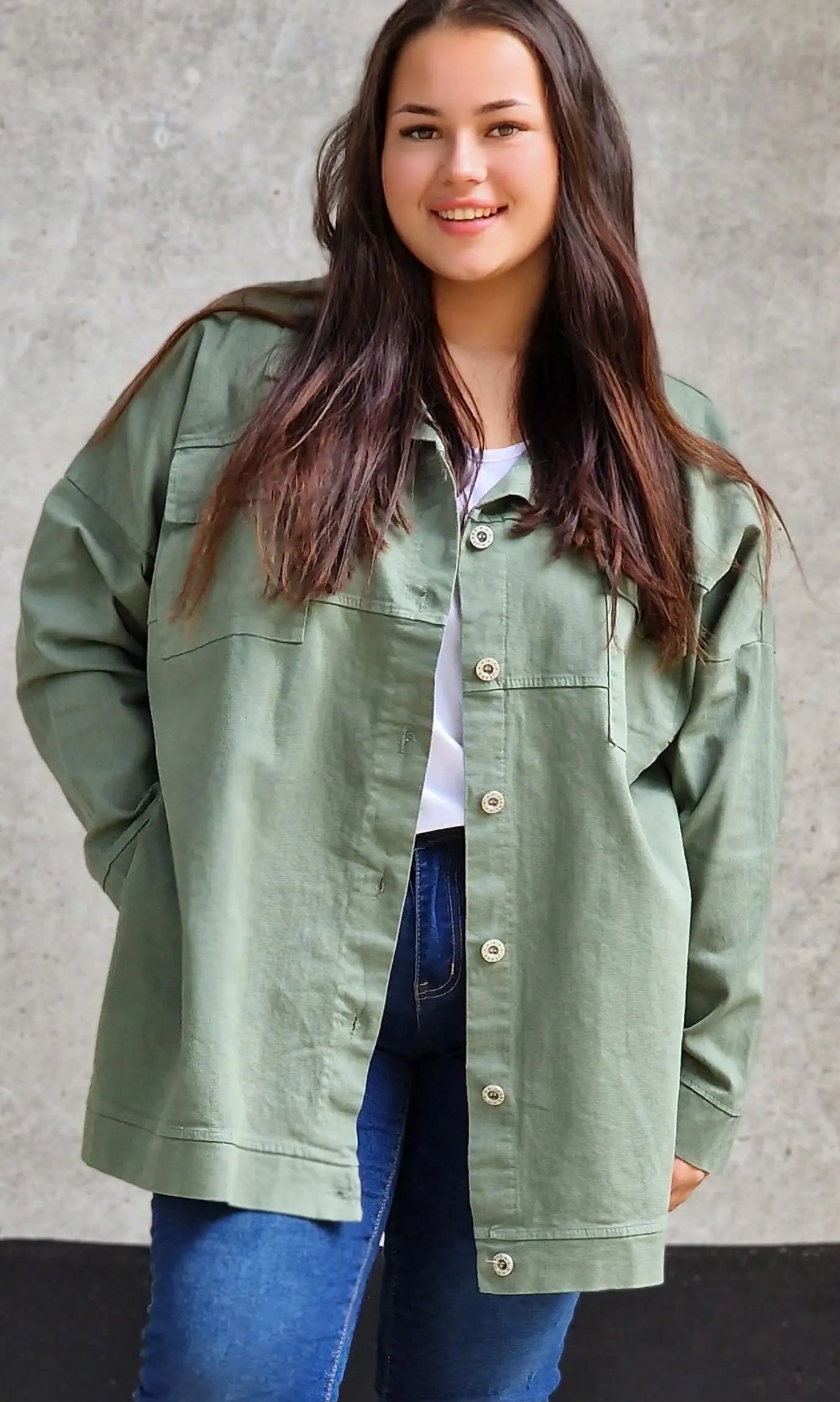 Koszula oversize z kieszeniami Stylowa XL