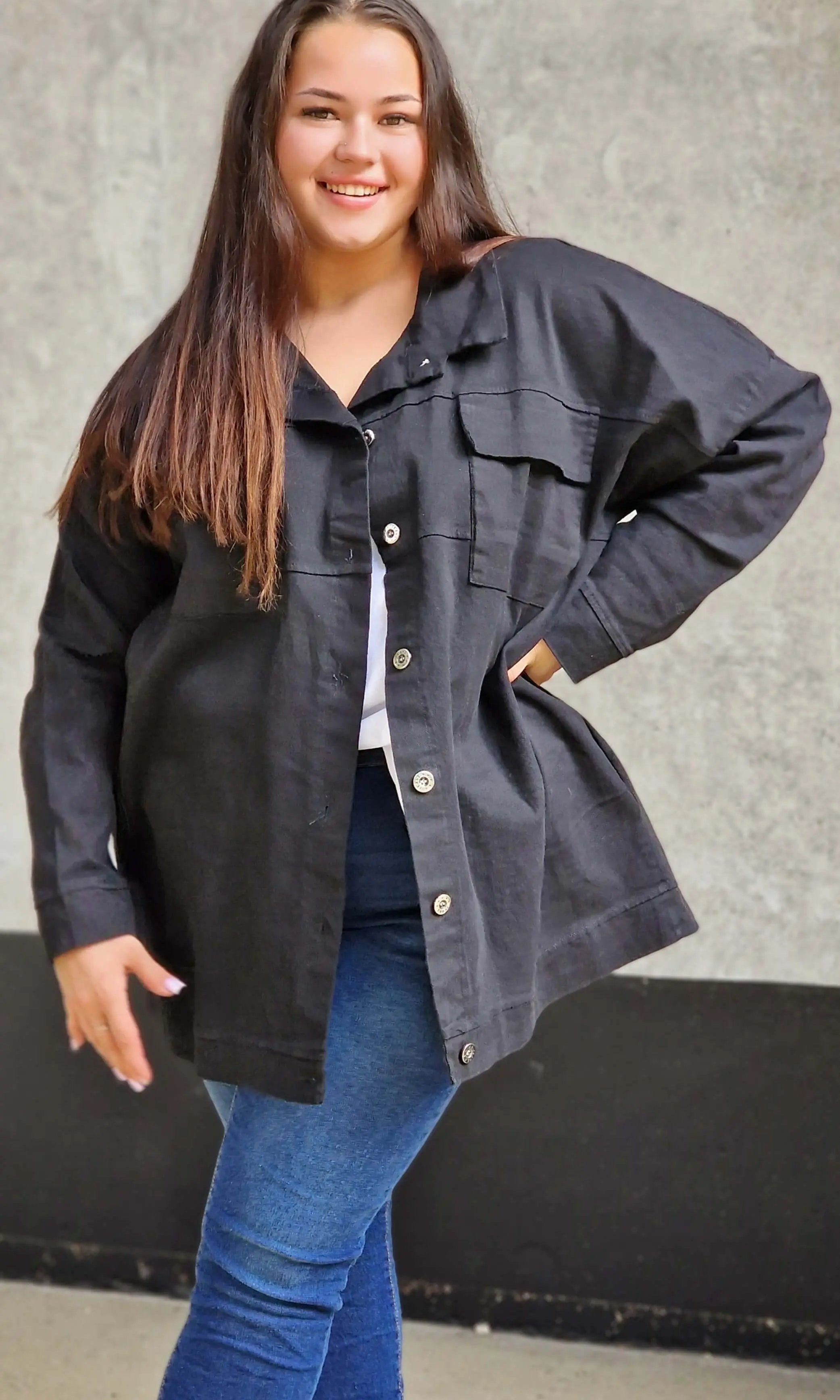 Koszula oversize z kieszeniami Stylowa XL