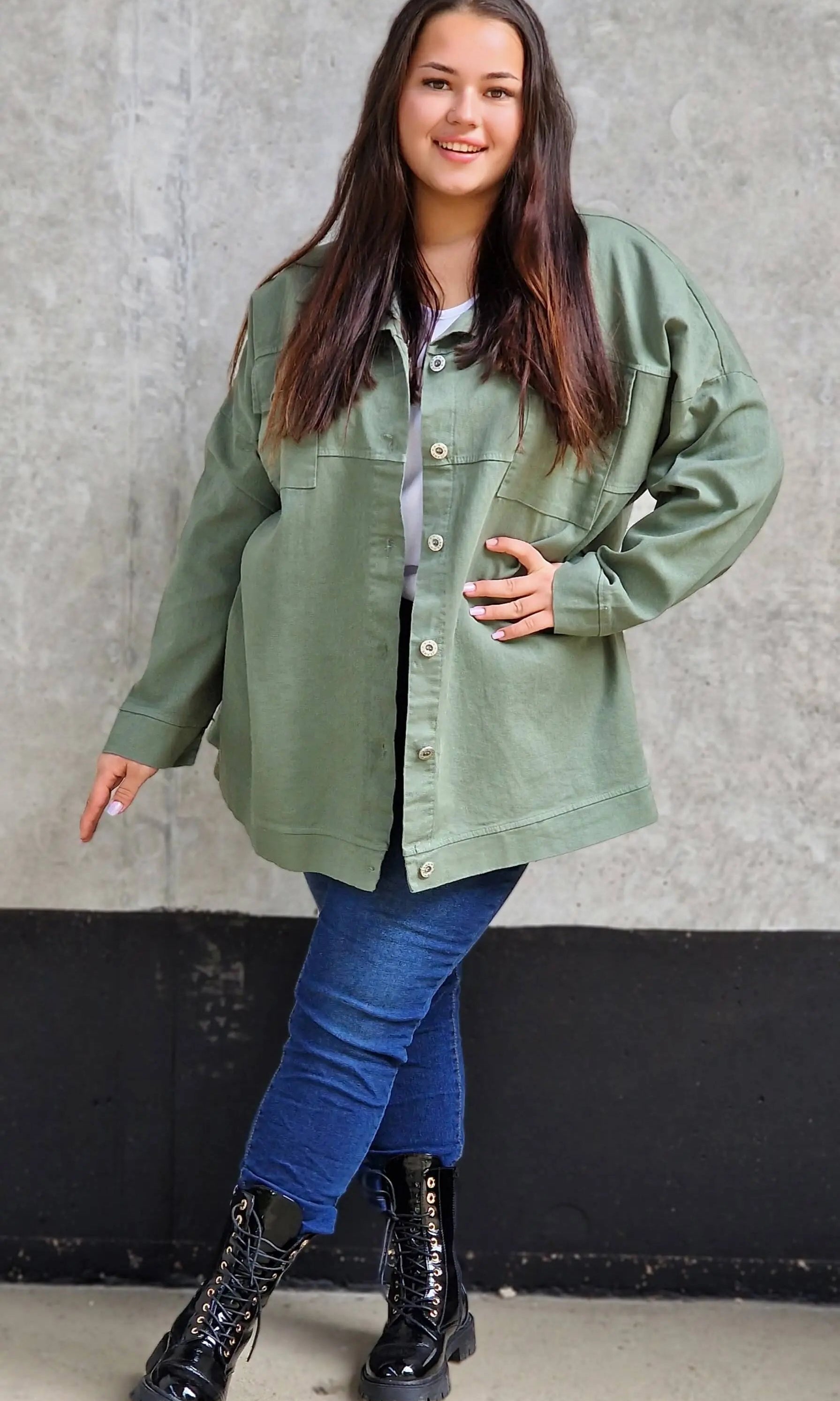 Koszula oversize z kieszeniami Stylowa XL