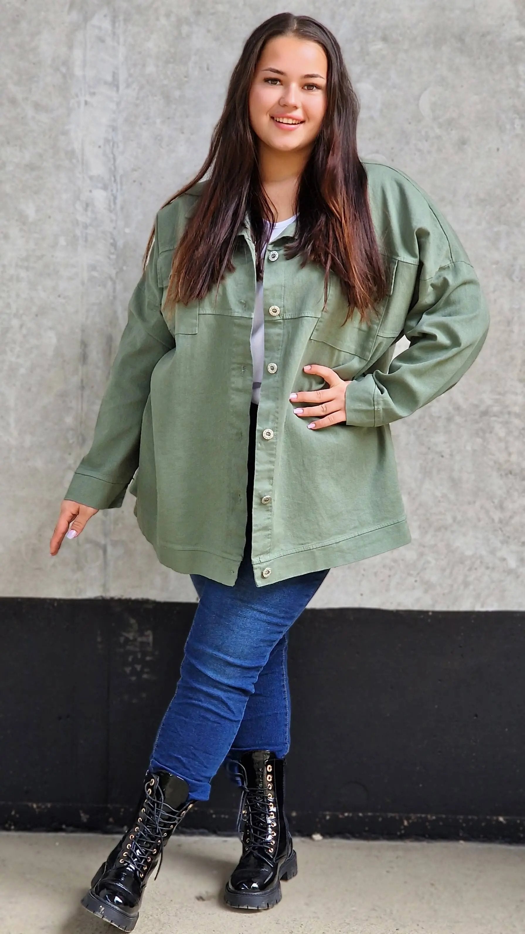 Koszula oversize z kieszeniami Stylowa XL