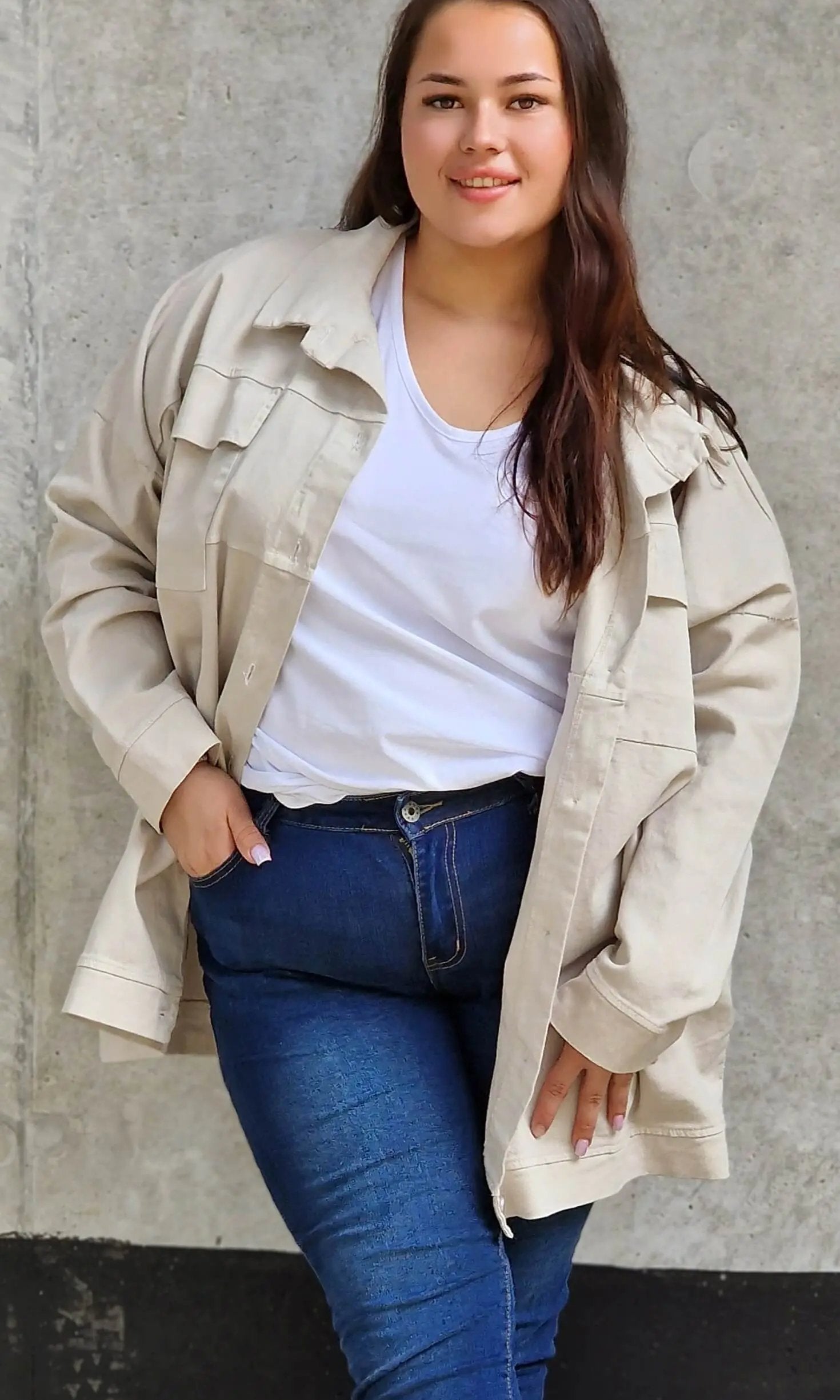 Koszula oversize z kieszeniami Stylowa XL