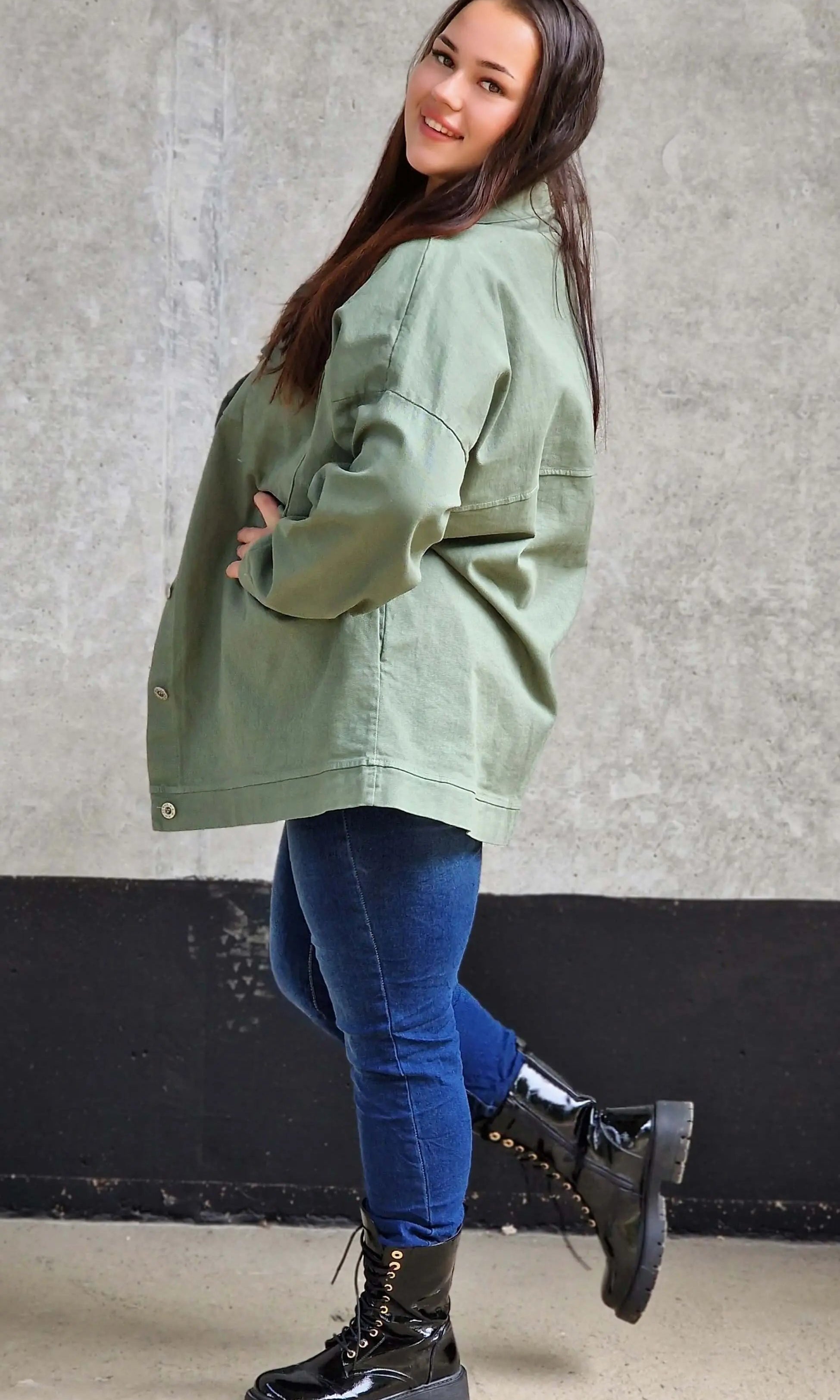 Koszula oversize z kieszeniami Stylowa XL