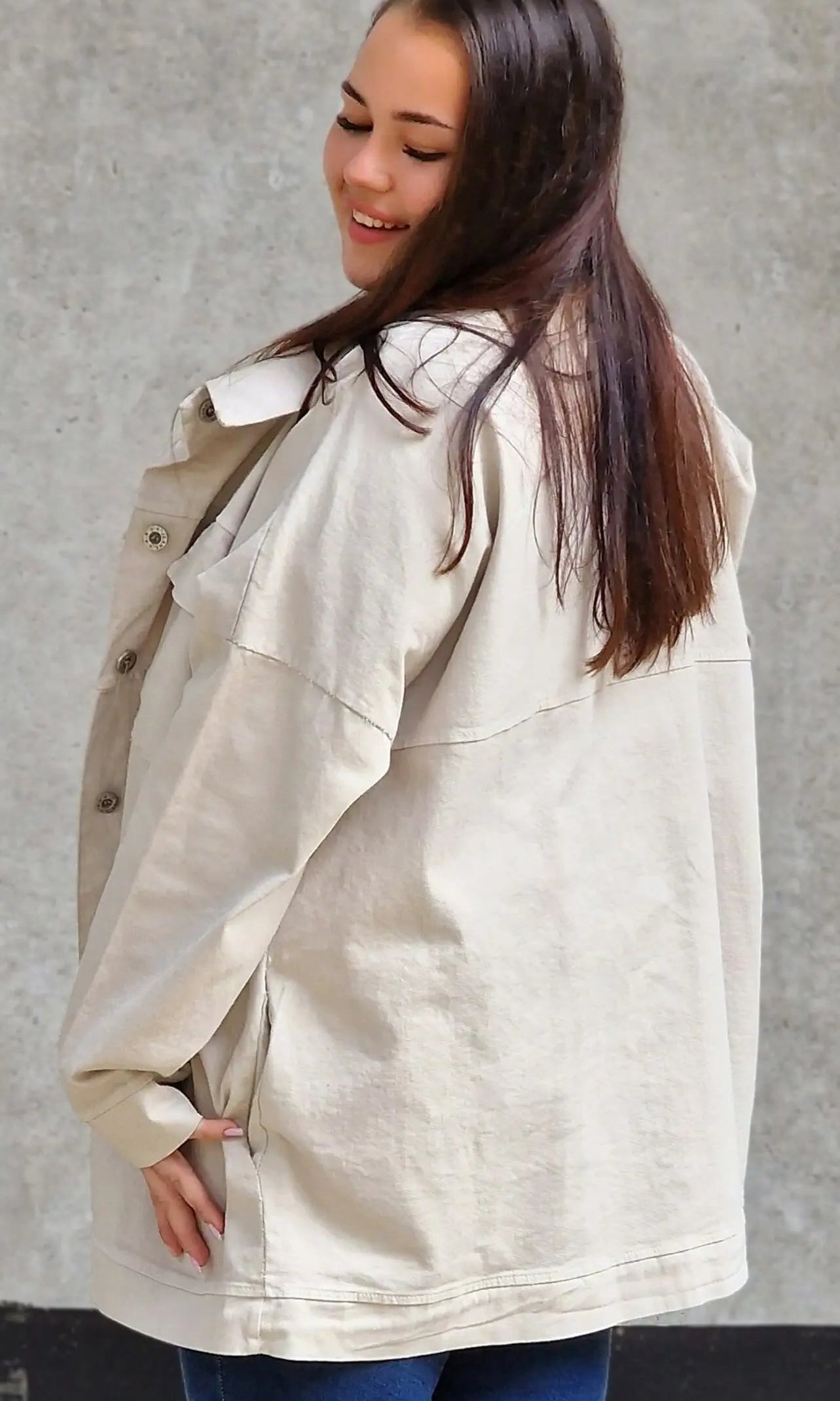 Koszula oversize z kieszeniami Stylowa XL