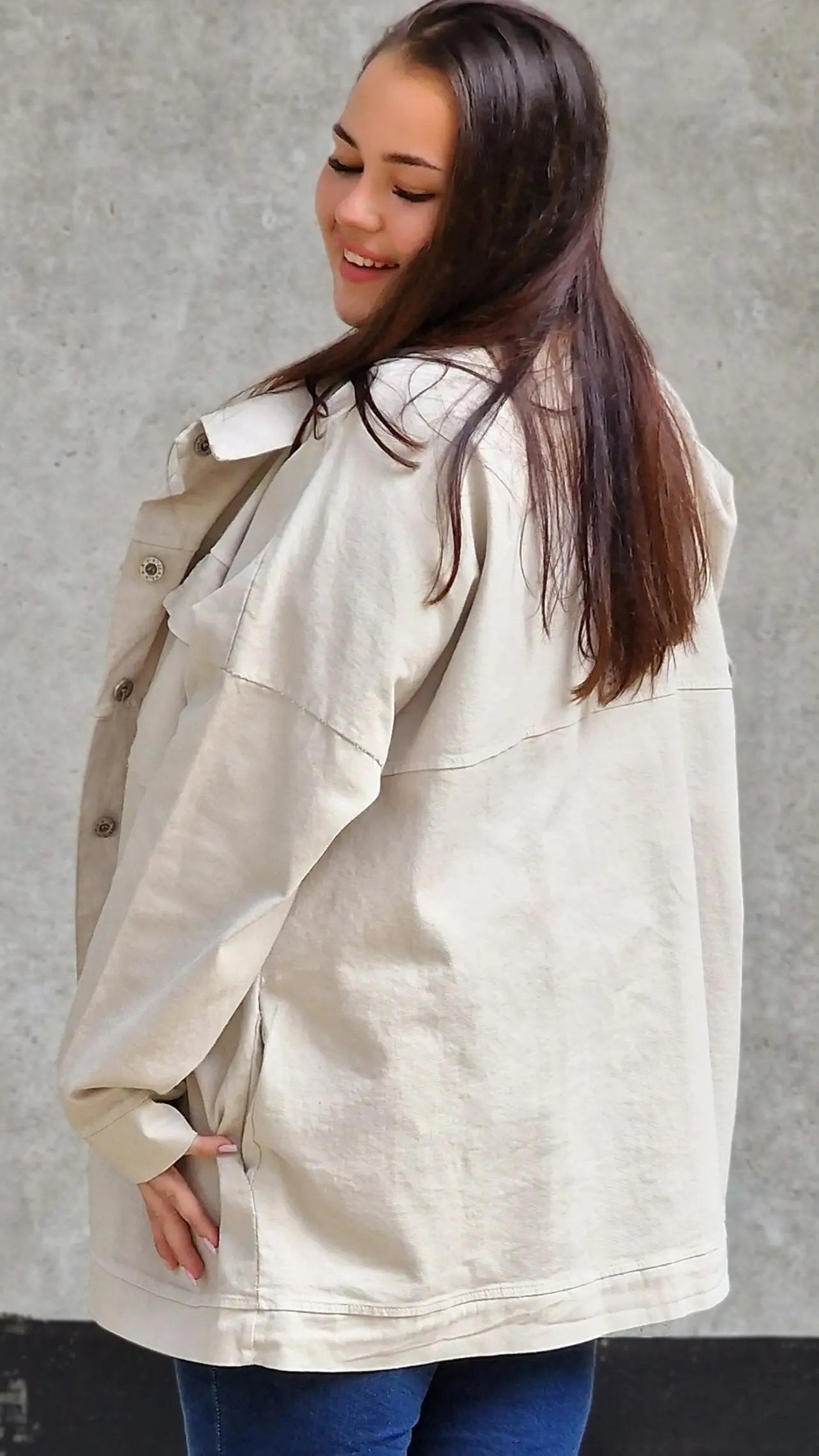 Koszula oversize z kieszeniami Stylowa XL