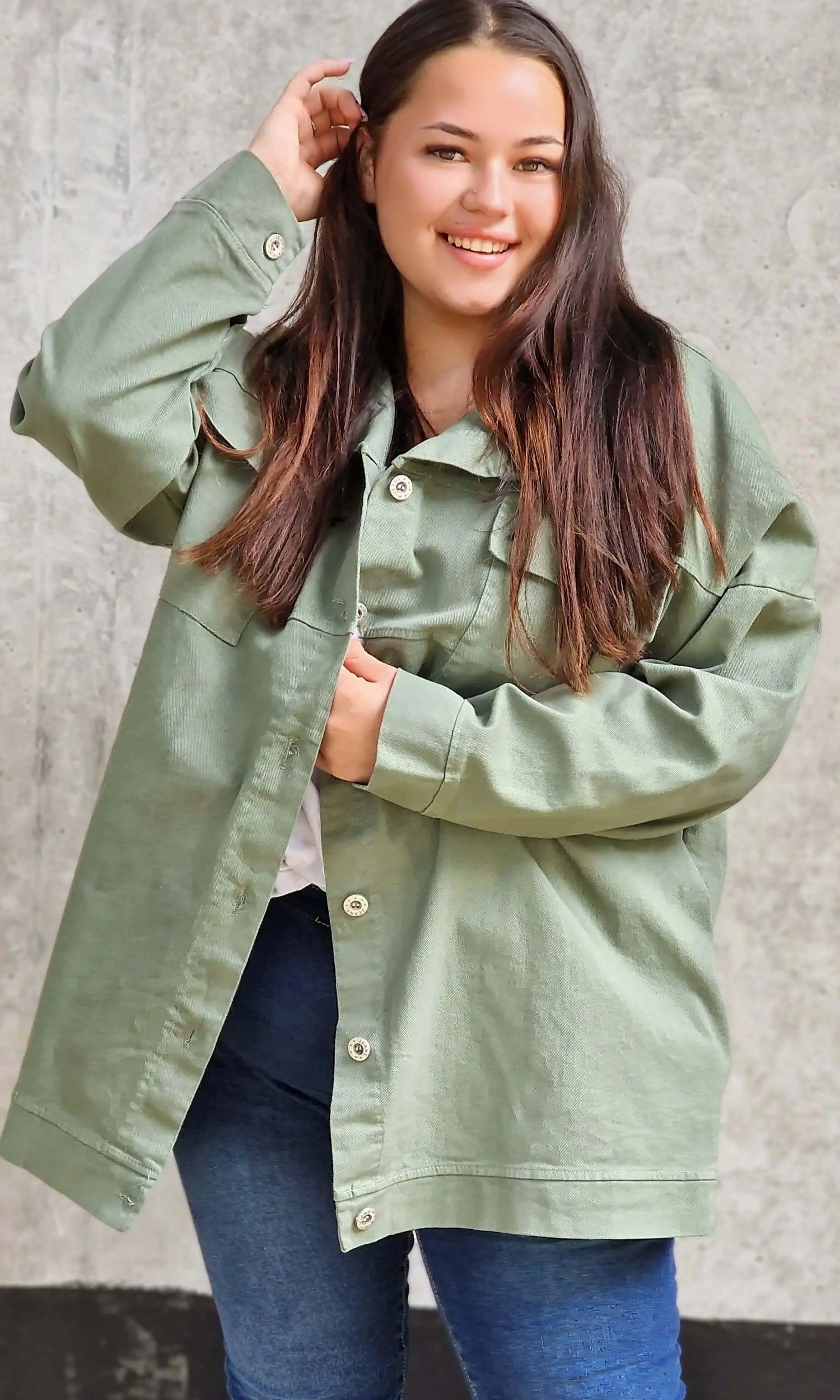 Koszula oversize z kieszeniami Stylowa XL