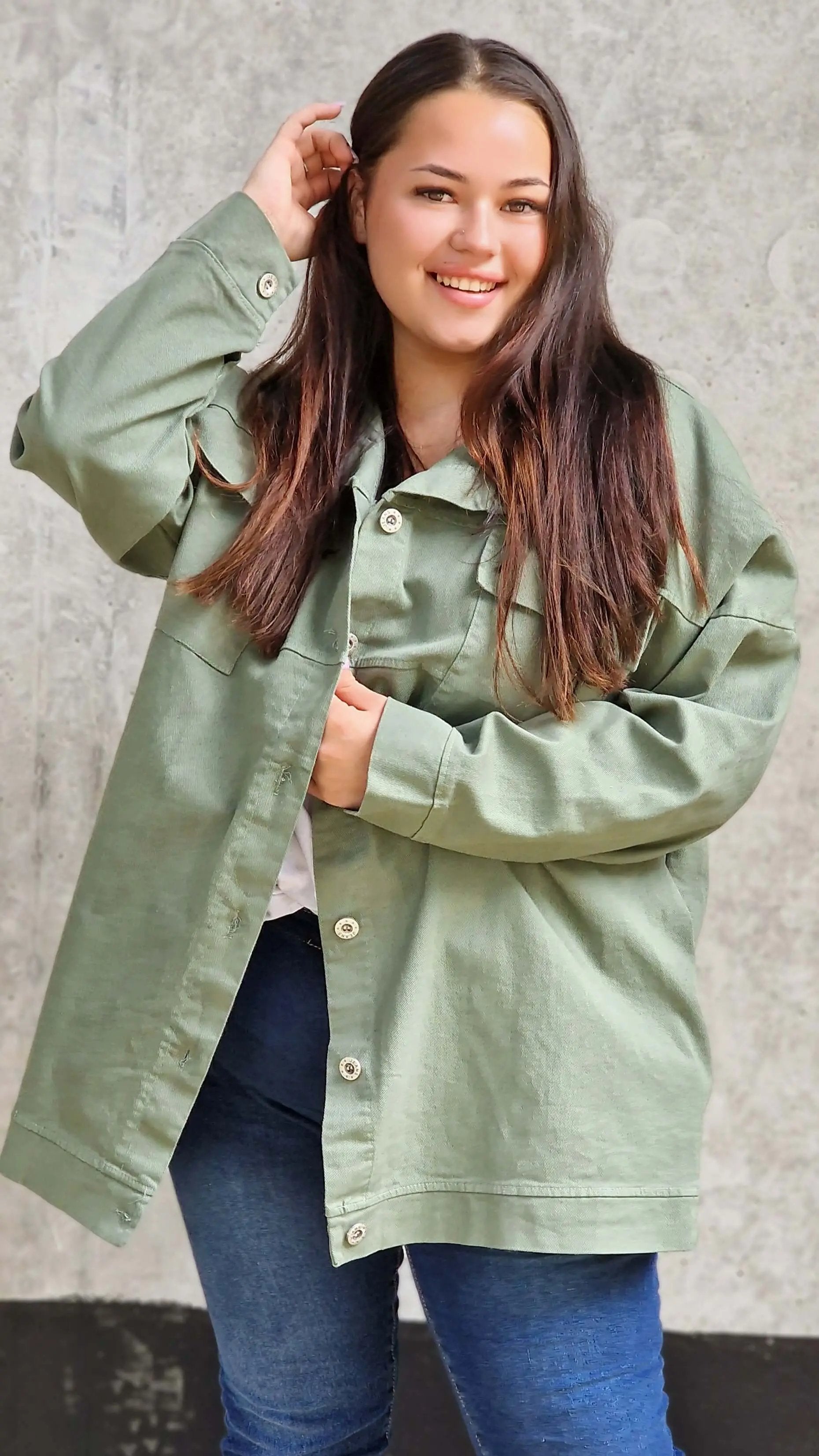 Koszula oversize z kieszeniami Stylowa XL