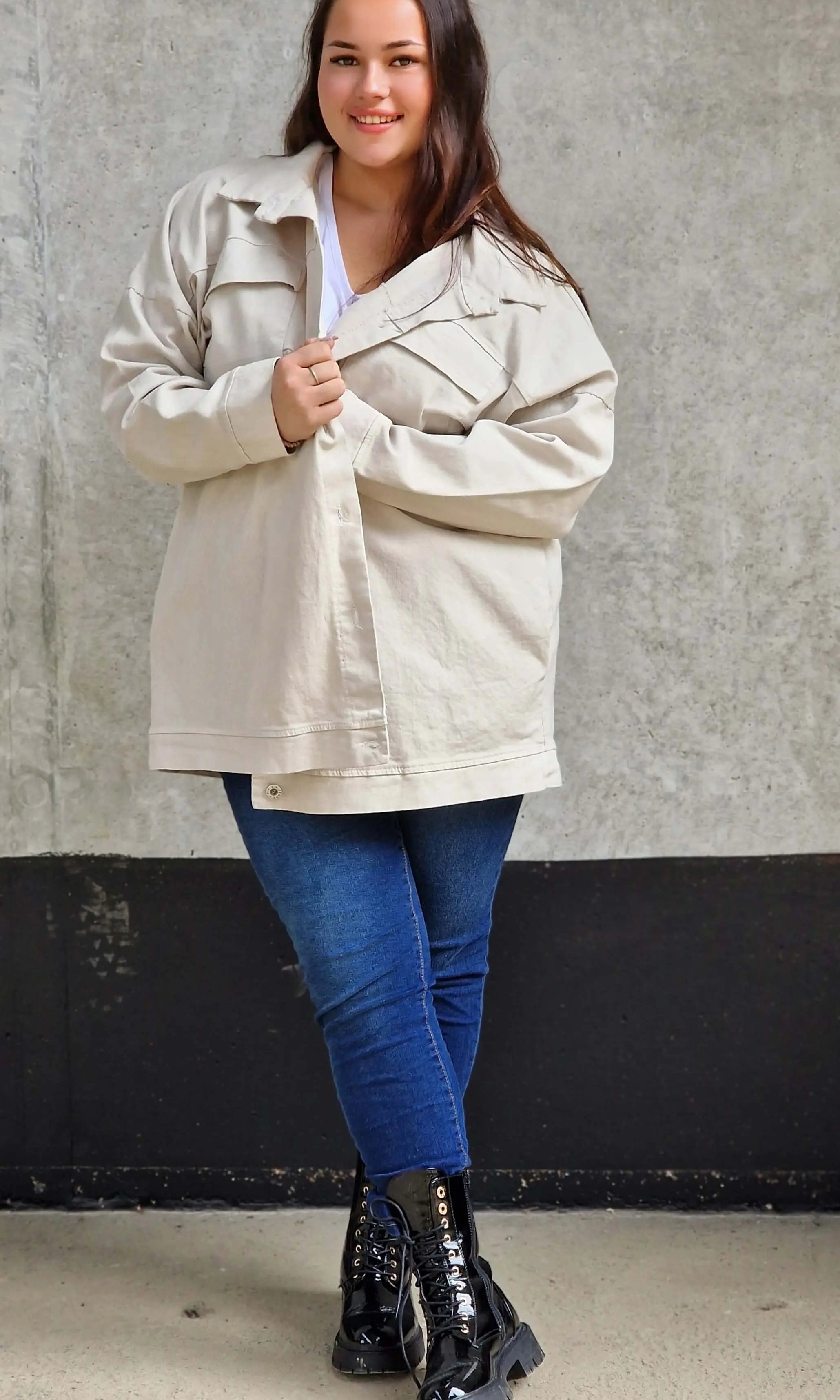 Koszula oversize z kieszeniami Stylowa XL