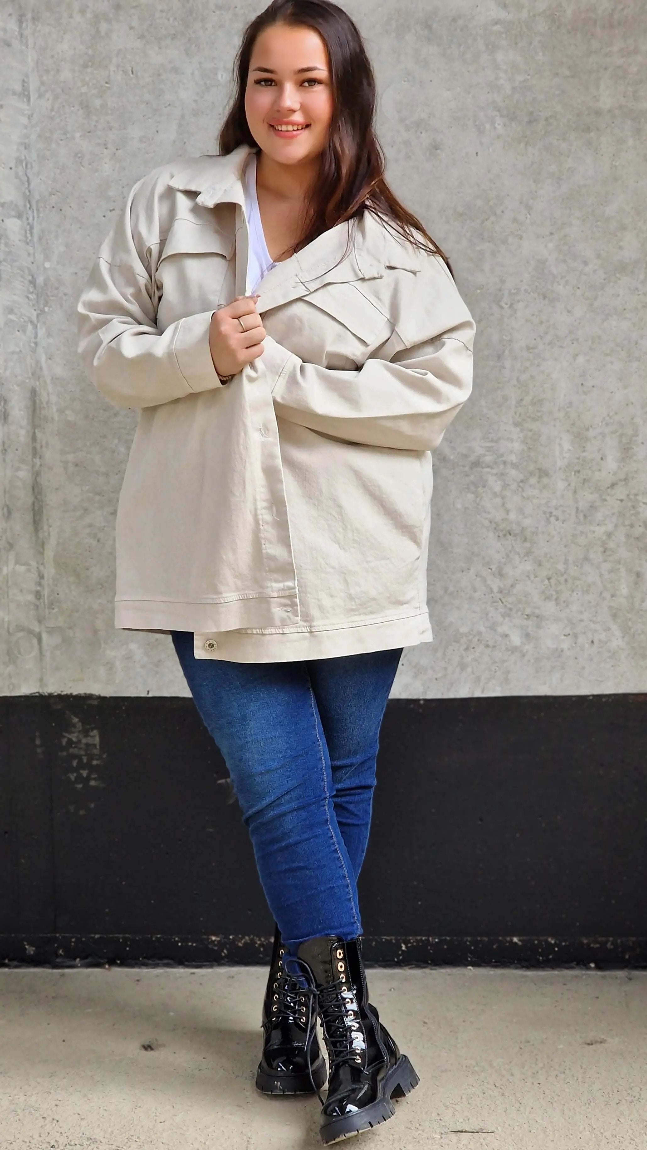 Koszula oversize z kieszeniami Stylowa XL