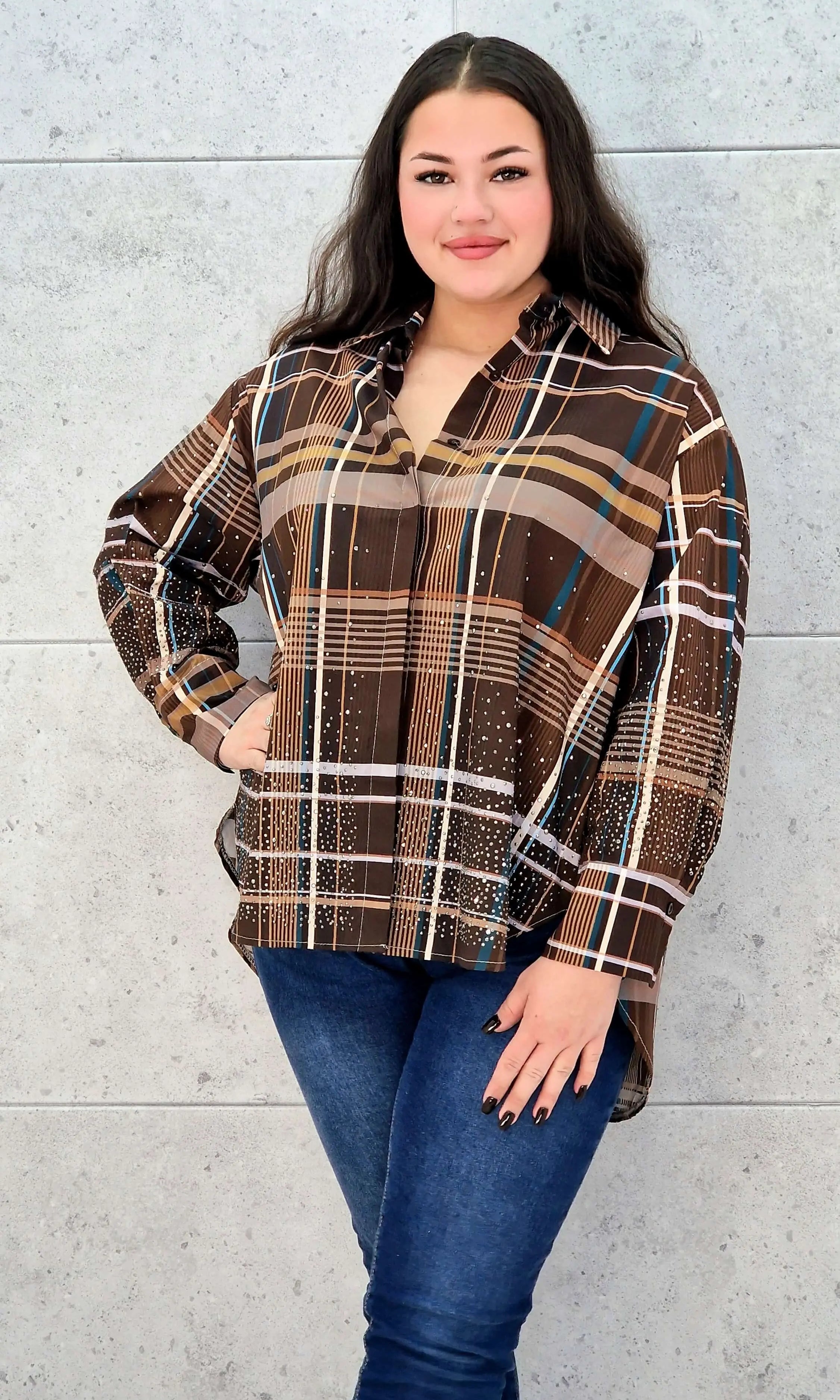 Koszula plus size w kratę – elegancja i komfort na co dzień Stylowa XL