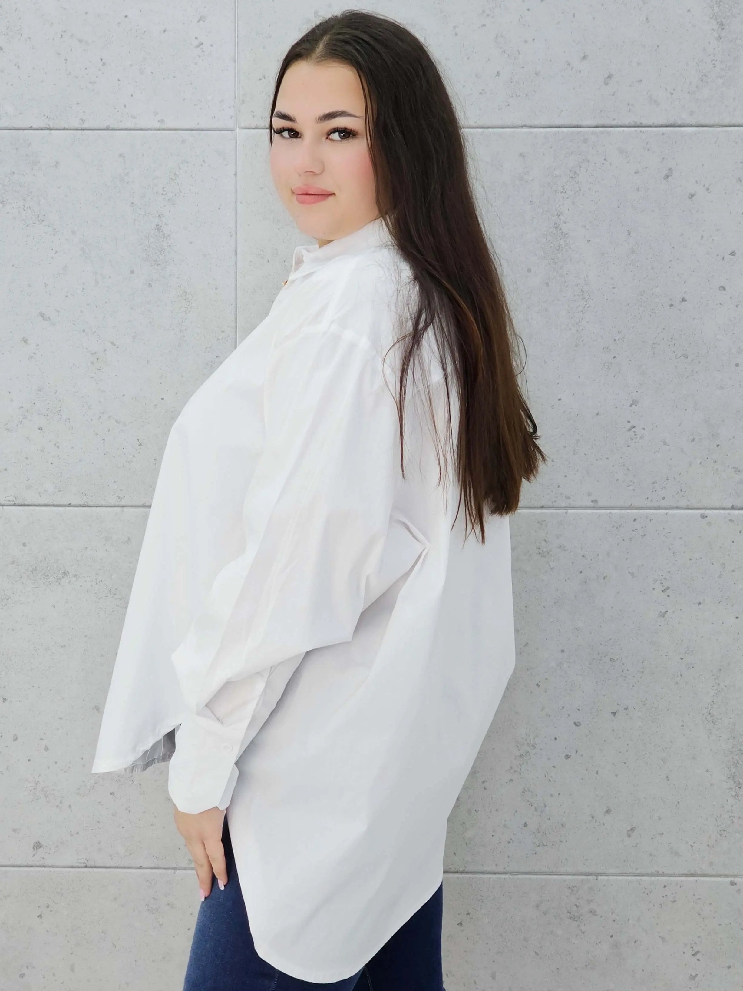 Koszula plus size z biżuteryjnymi guzikami Stylowa XL