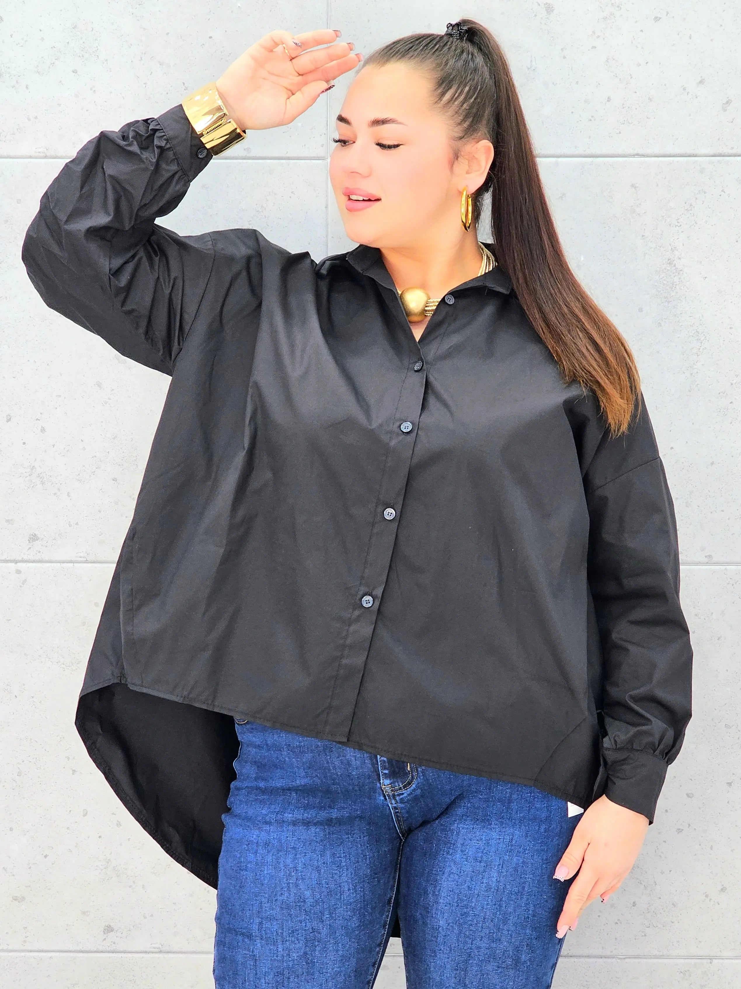 Koszula plus size z marszczonym rękawem – elegancja i komfort dla kobiet XXL Stylowa XL