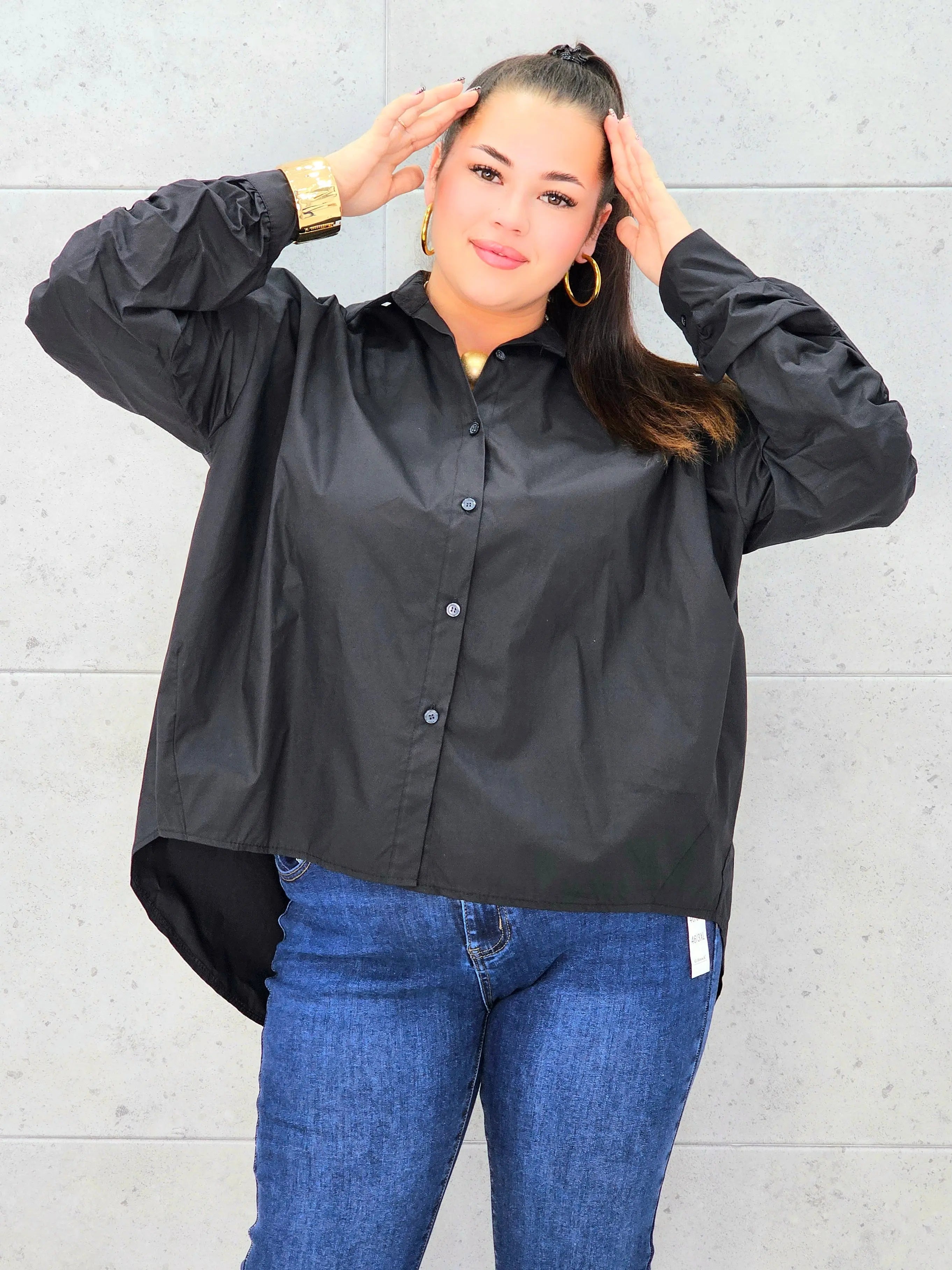 Koszula plus size z marszczonym rękawem – elegancja i komfort dla kobiet XXL Stylowa XL