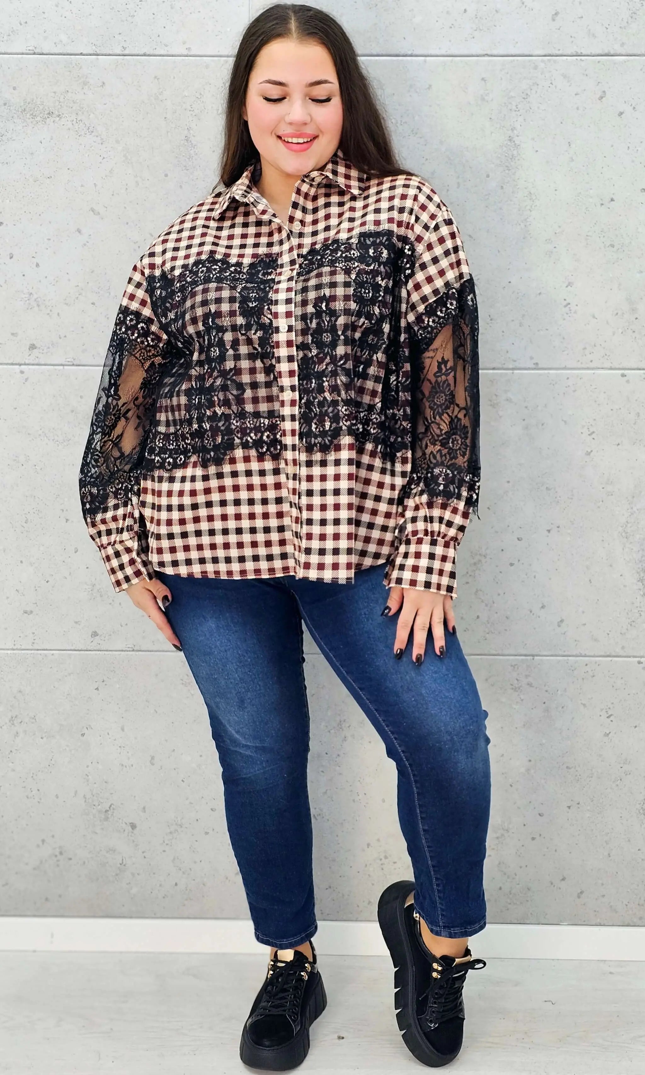 koszula w kratę XXL na święta i spotkania rodzinne cała