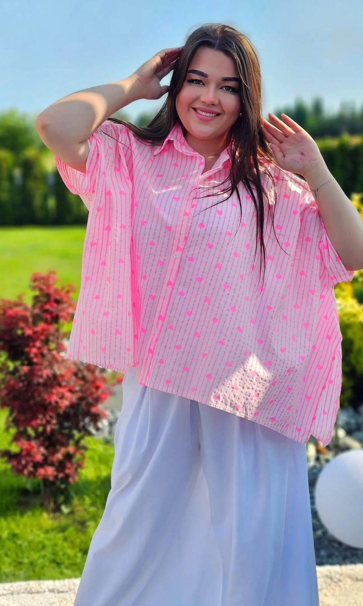 Koszula w serduszka Stylowa XL