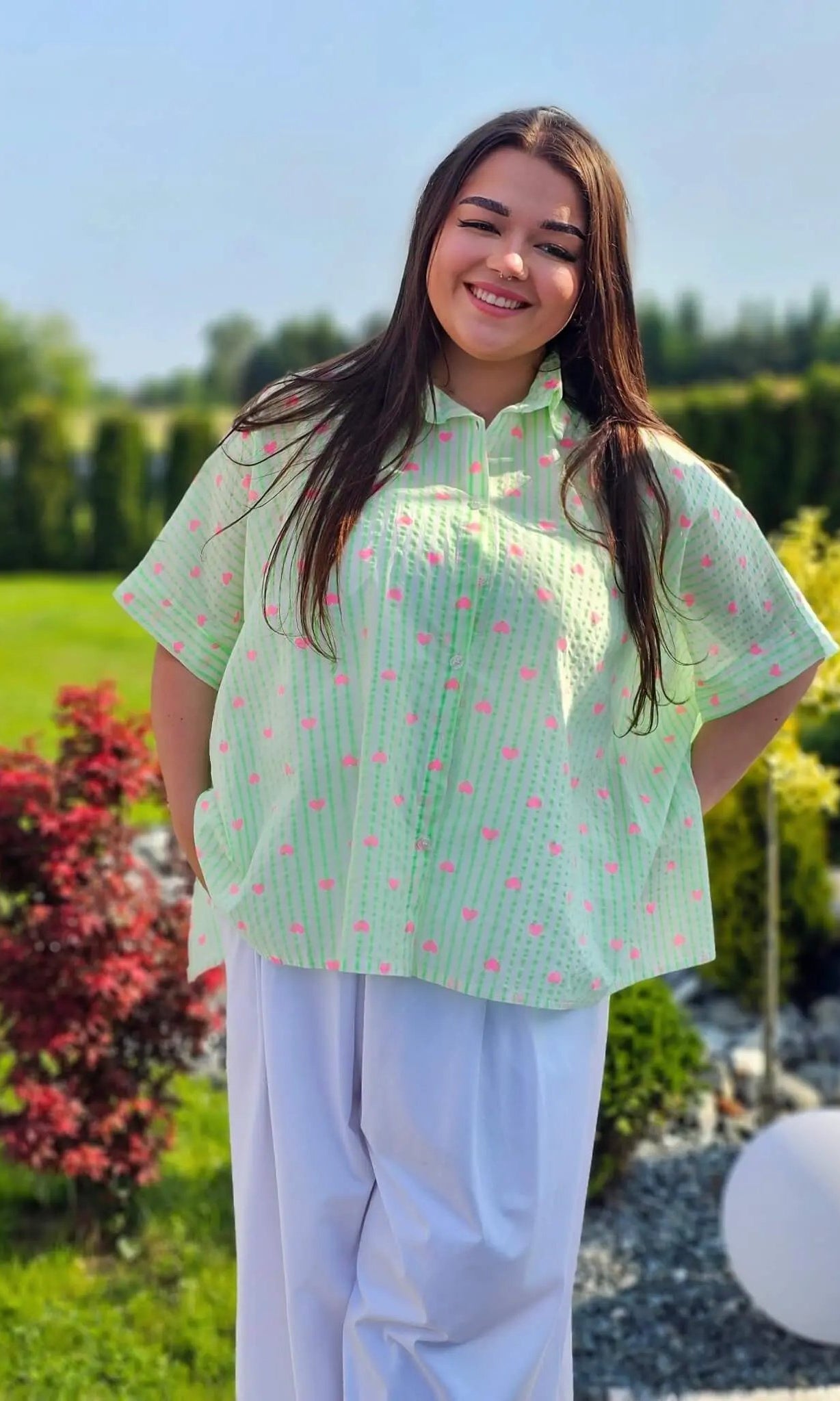 Koszula w serduszka Stylowa XL