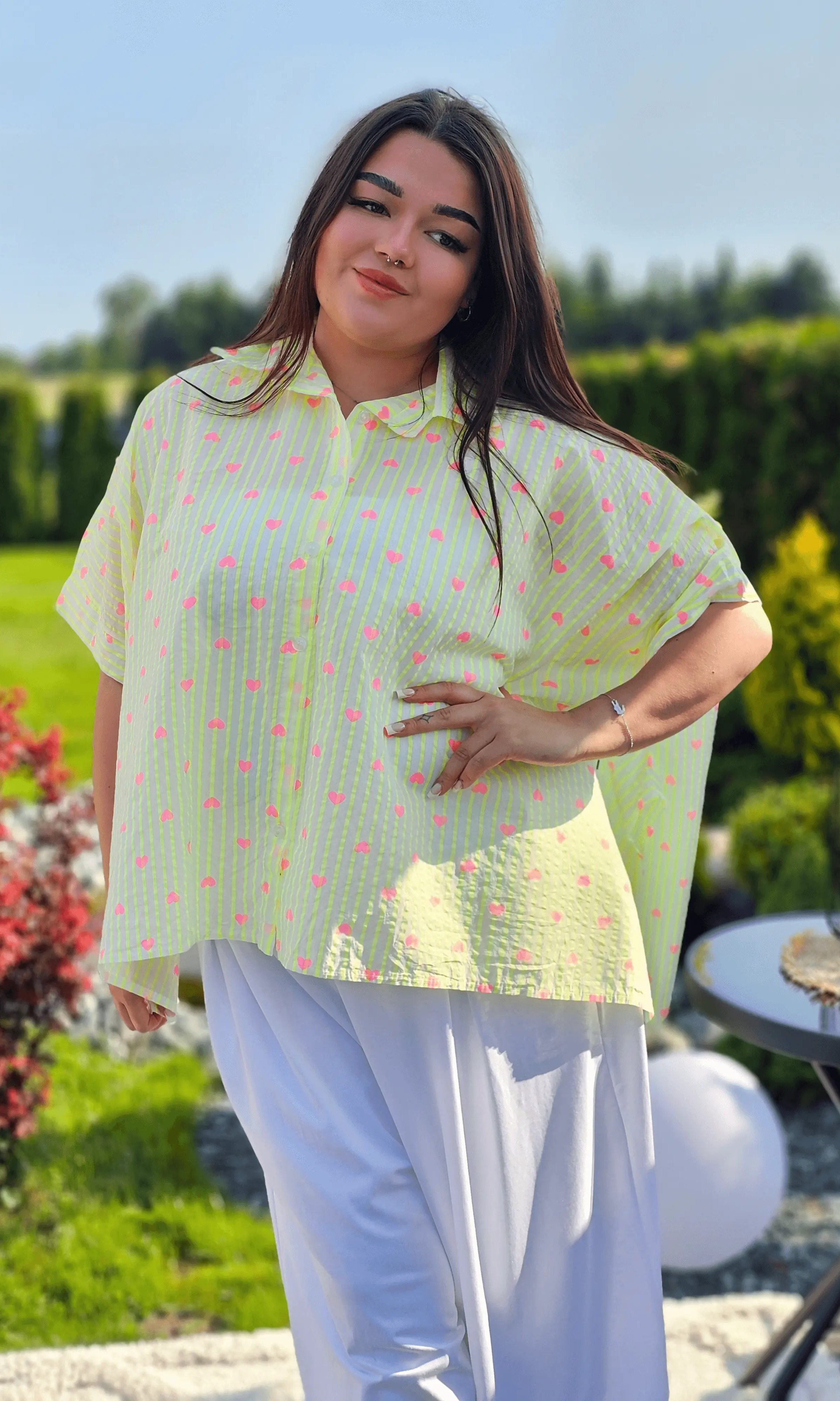 Koszula w serduszka Stylowa XL