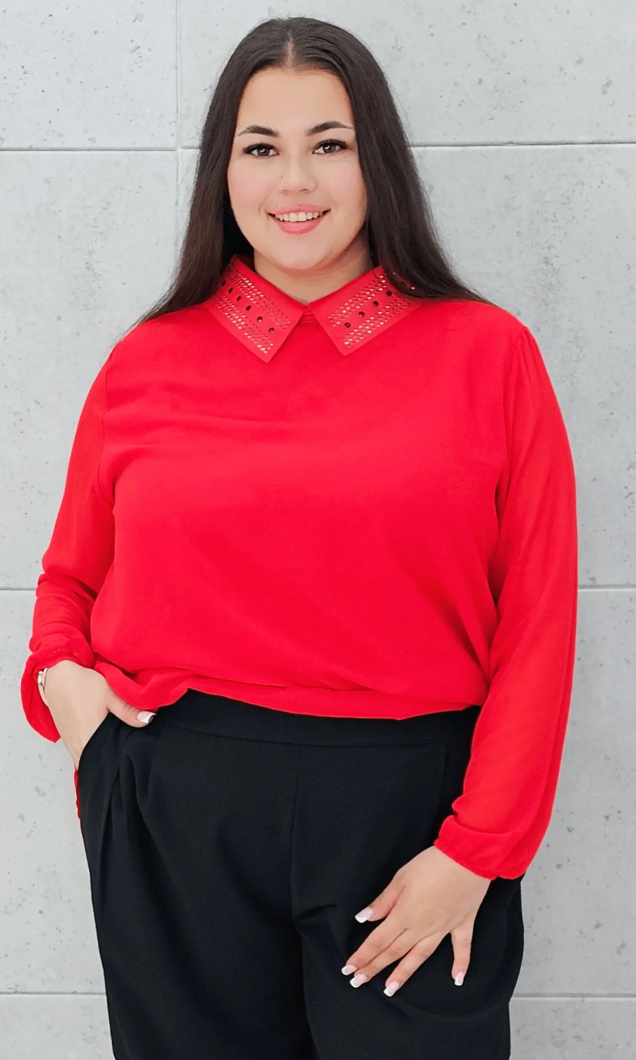 Koszula z Ozdobnym Kołnierzykiem – Elegancja i Styl Stylowa XL