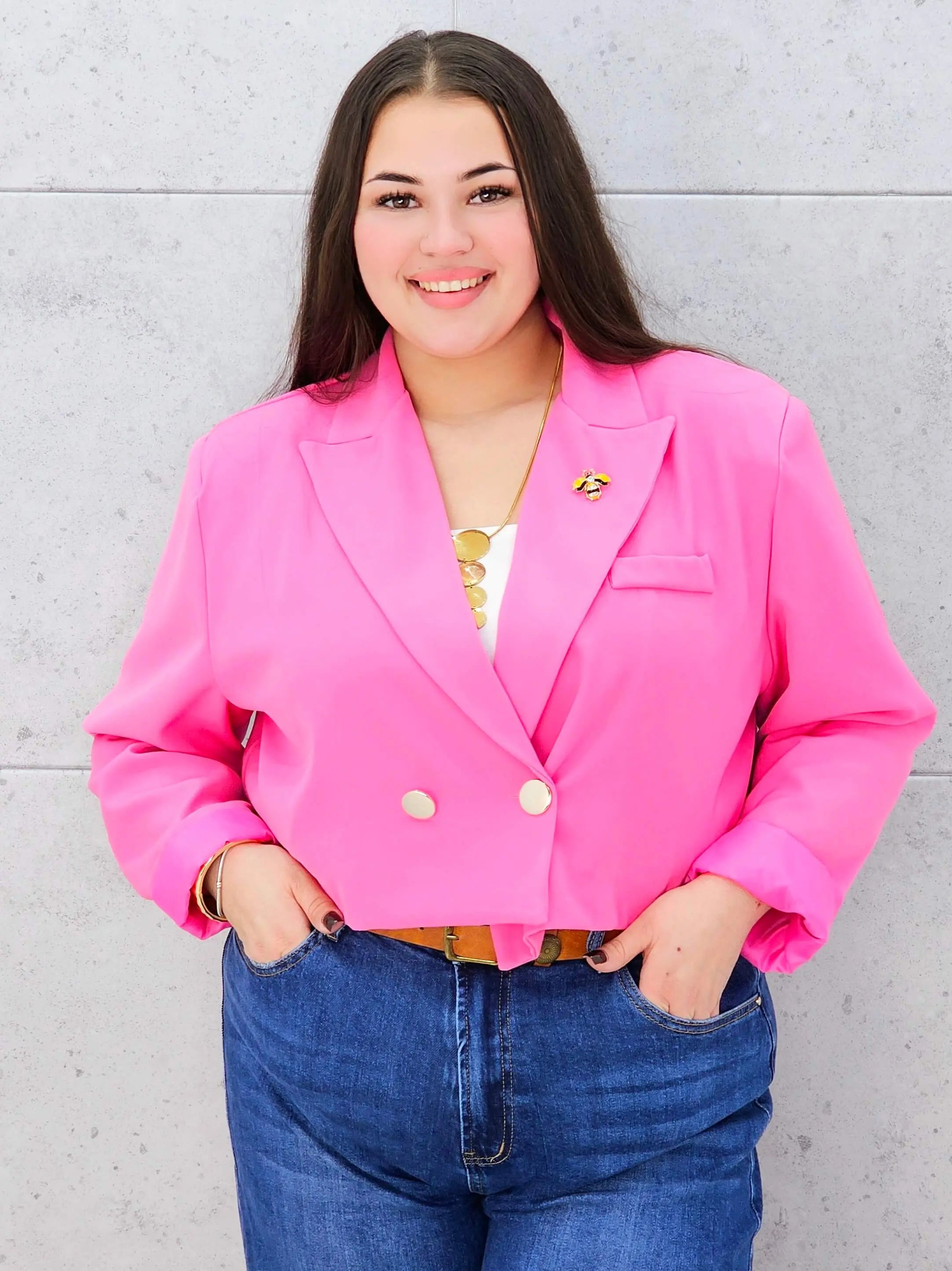 Krótka marynarka plus size z guzikami – stylowa i nowoczesna Stylowa XL Stylowa XL