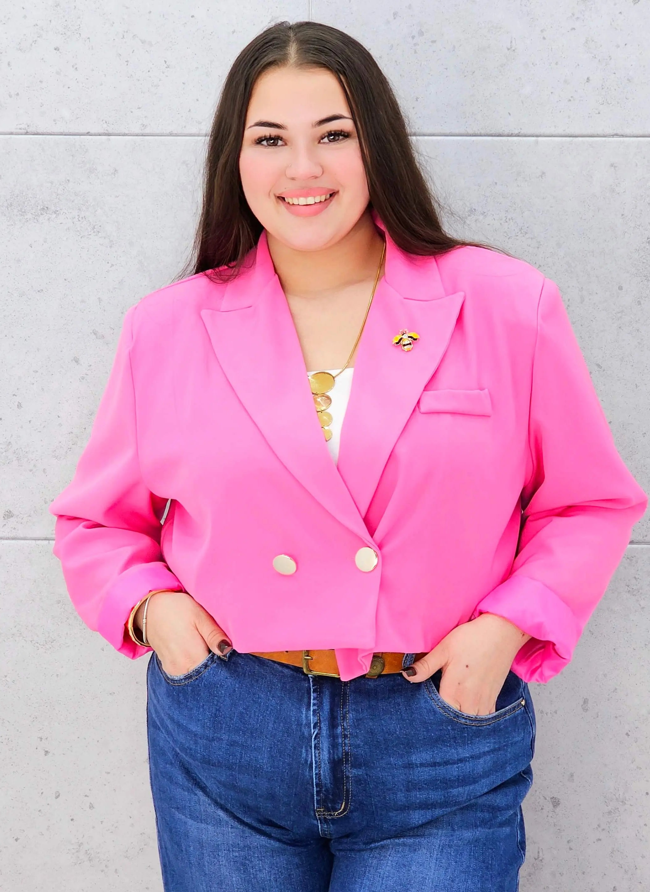 Krótka marynarka plus size z guzikami – stylowa i nowoczesna Stylowa XL Stylowa XL