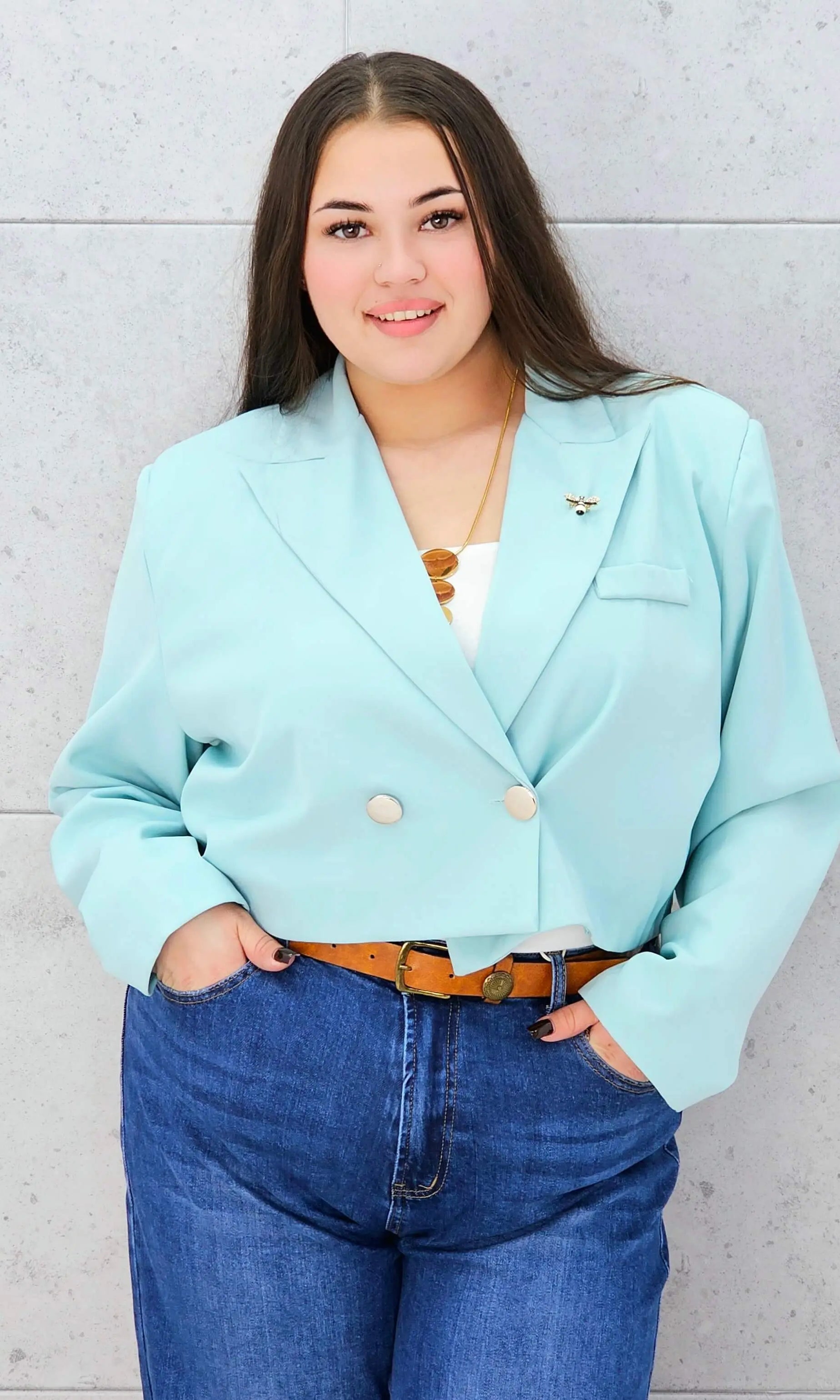 Krótka marynarka plus size z guzikami – stylowa i nowoczesna Stylowa XL Stylowa XL