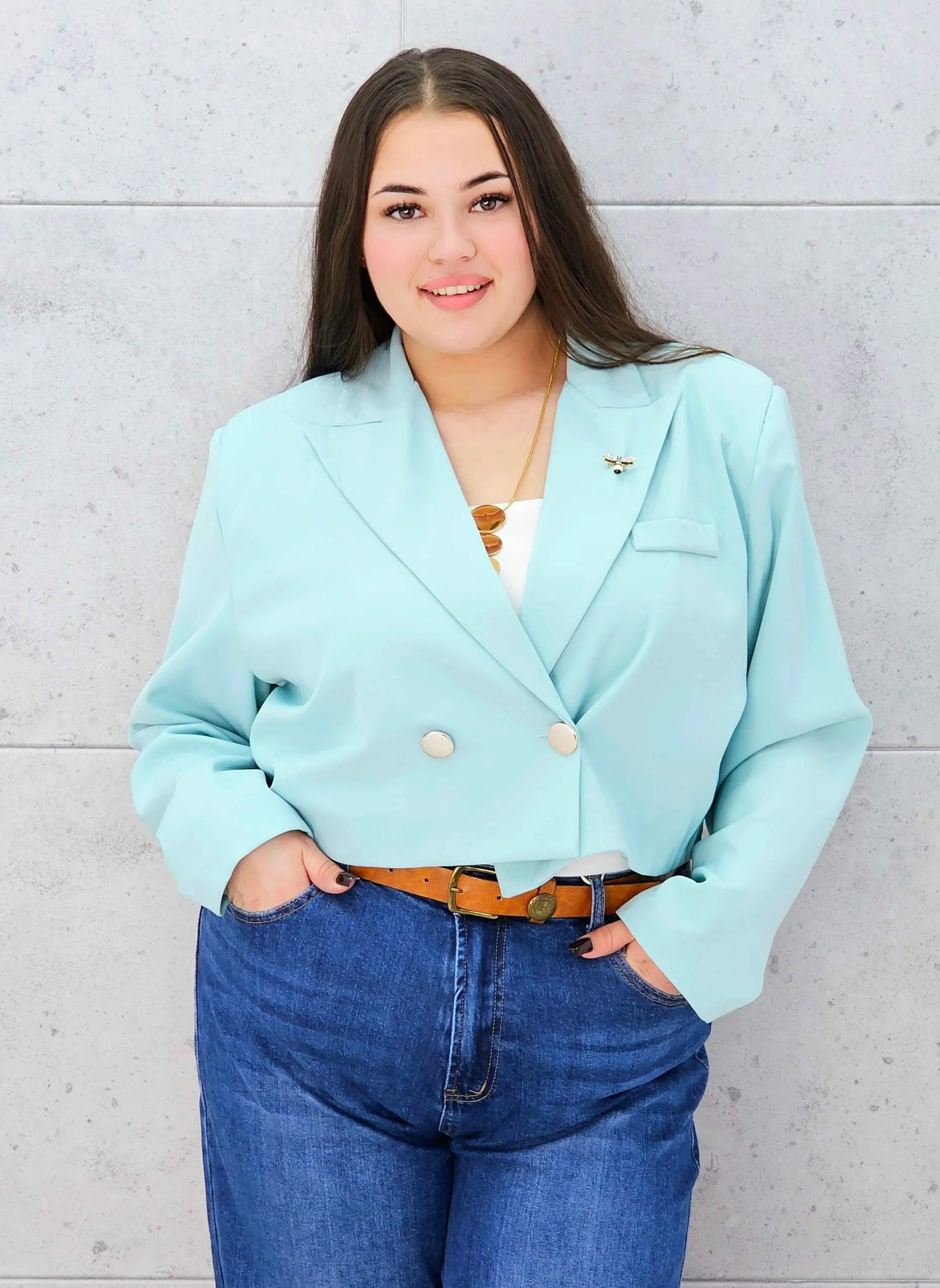 Krótka marynarka plus size z guzikami – stylowa i nowoczesna Stylowa XL Stylowa XL