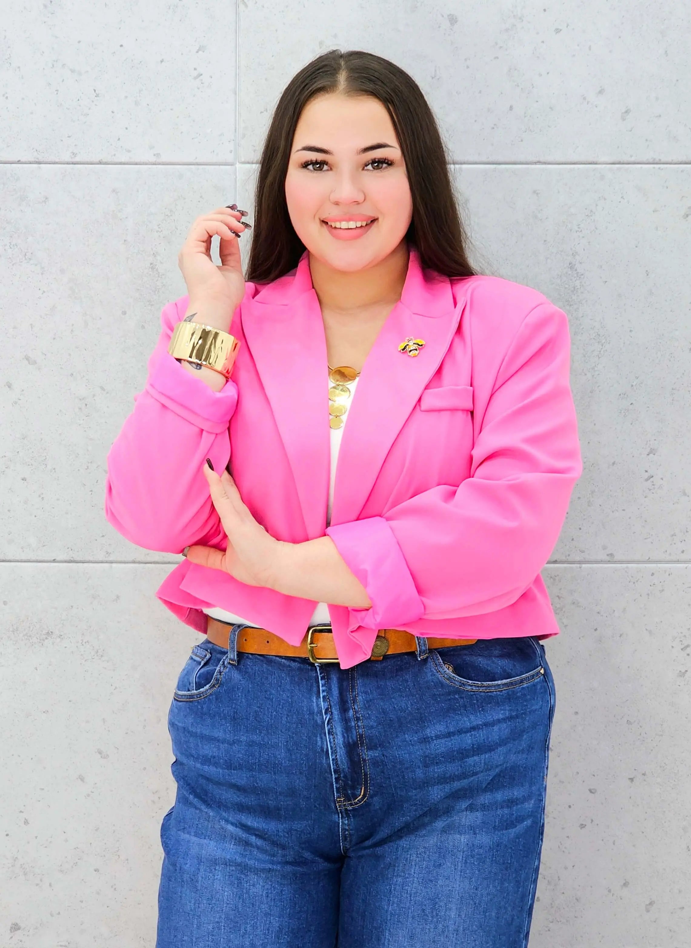 Krótka marynarka plus size z guzikami – stylowa i nowoczesna Stylowa XL Stylowa XL