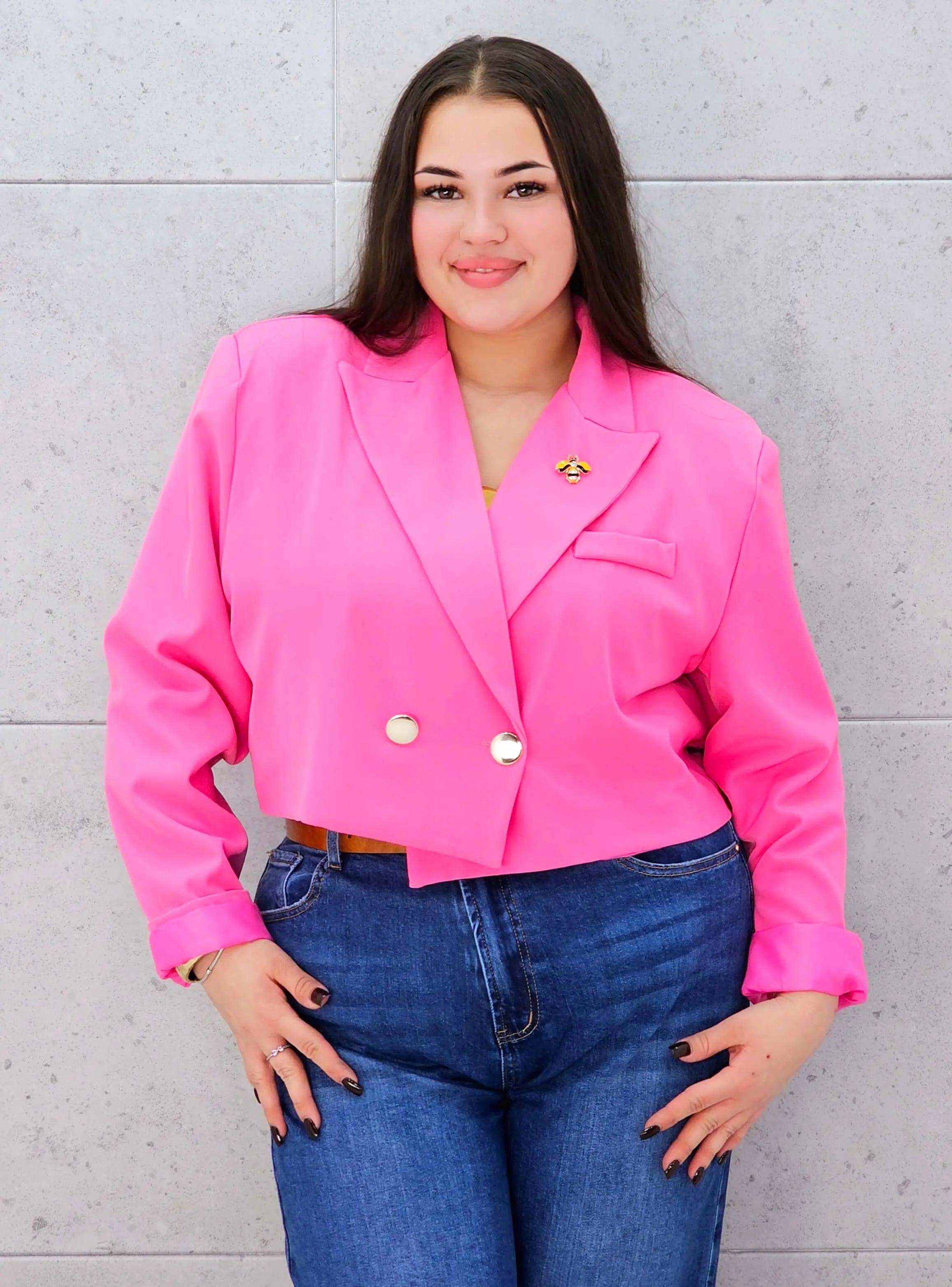 Krótka marynarka plus size z guzikami – stylowa i nowoczesna Stylowa XL Stylowa XL