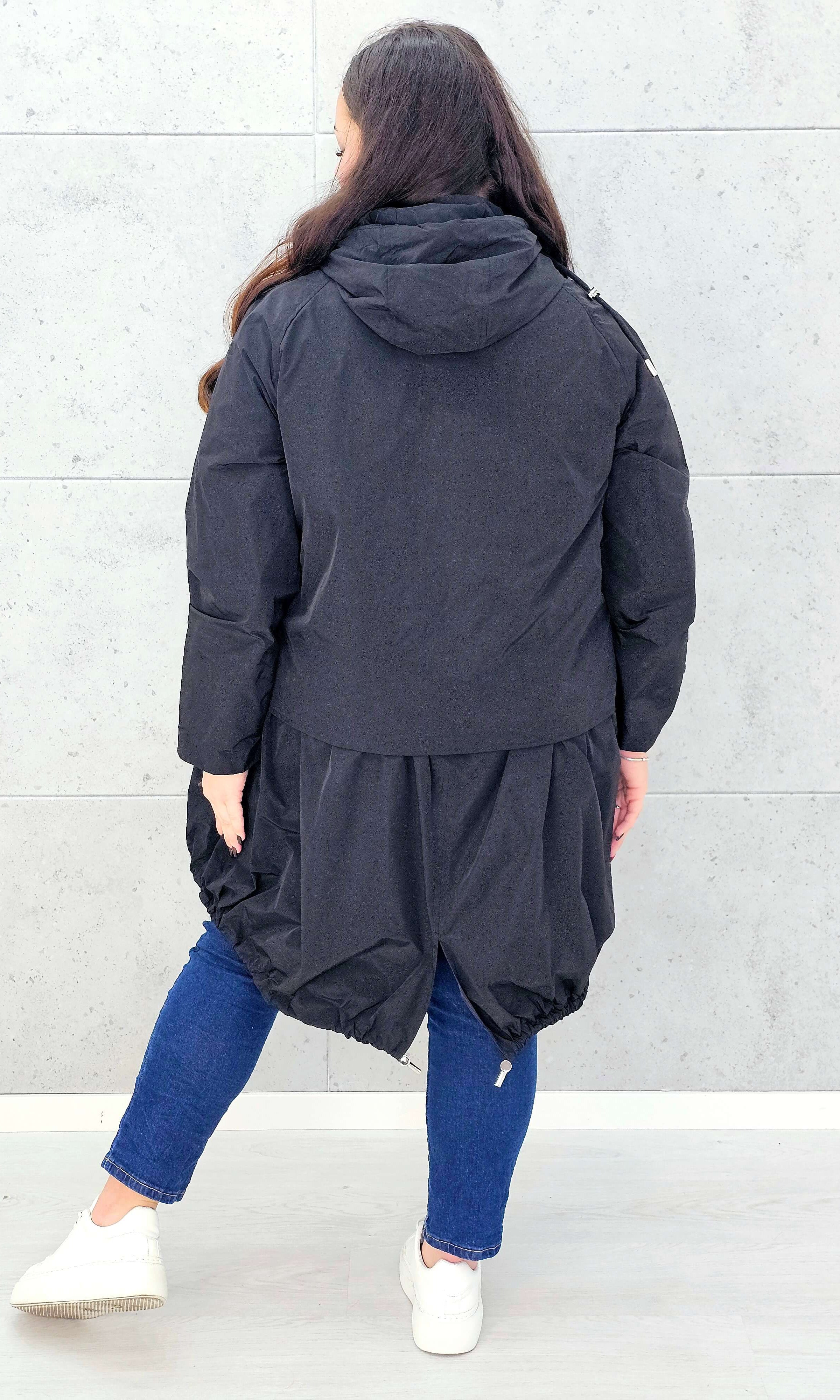 Kurtka damska parka plus size – asymetryczna lekkość i nowoczesny styl plus size Stylowa XL