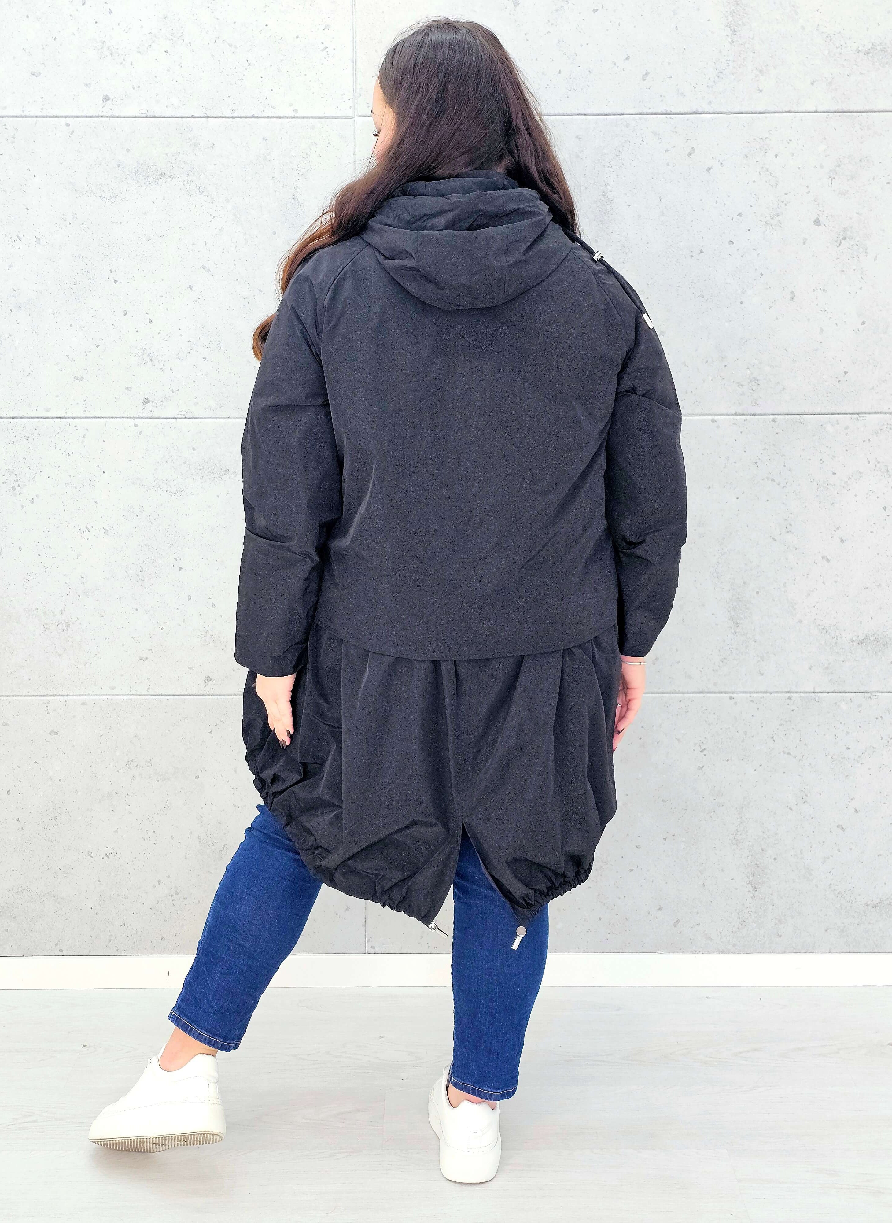 Kurtka damska parka plus size – asymetryczna lekkość i nowoczesny styl plus size Stylowa XL