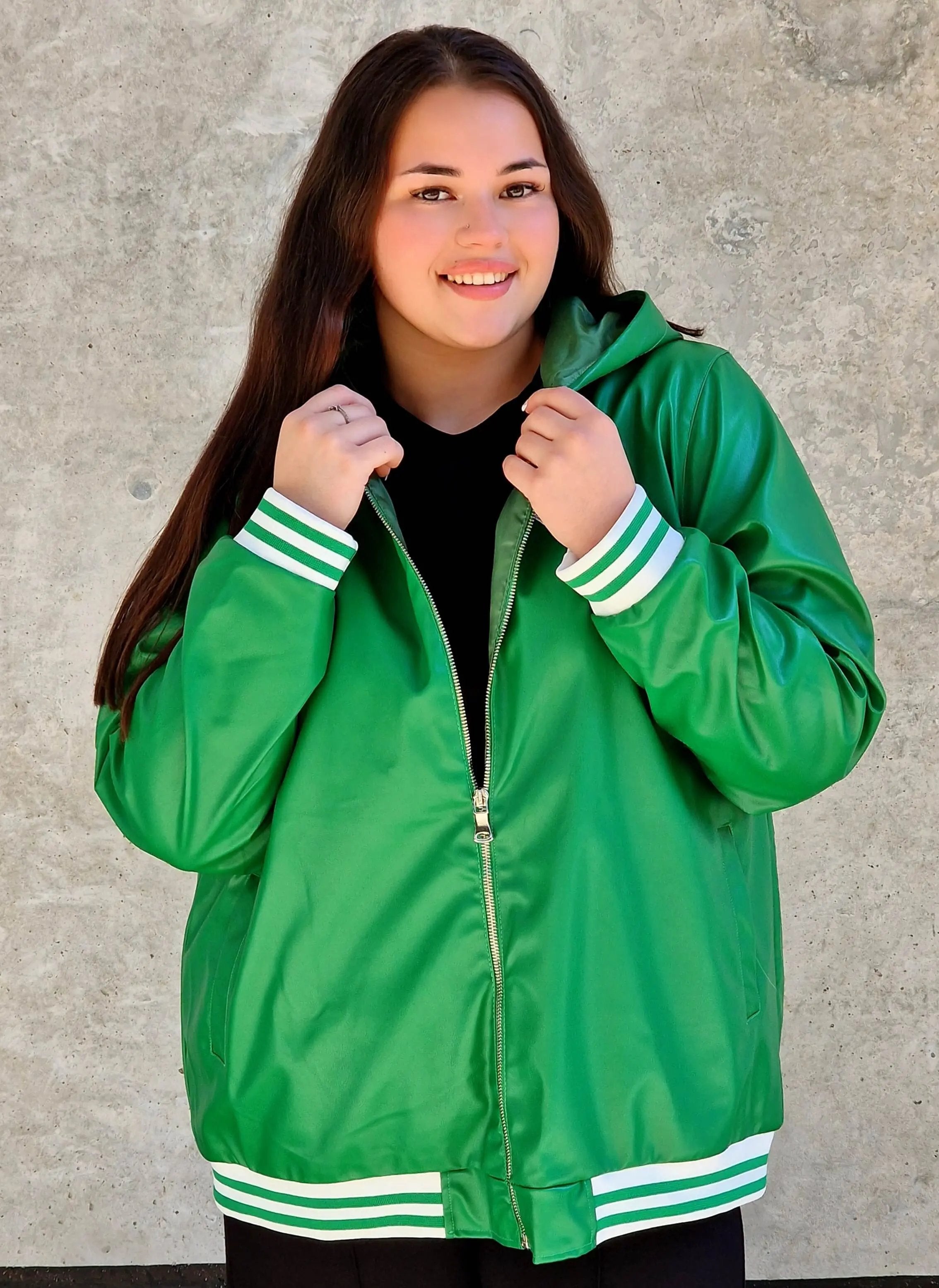 Kurtka eko z naszywkami Stylowa XL