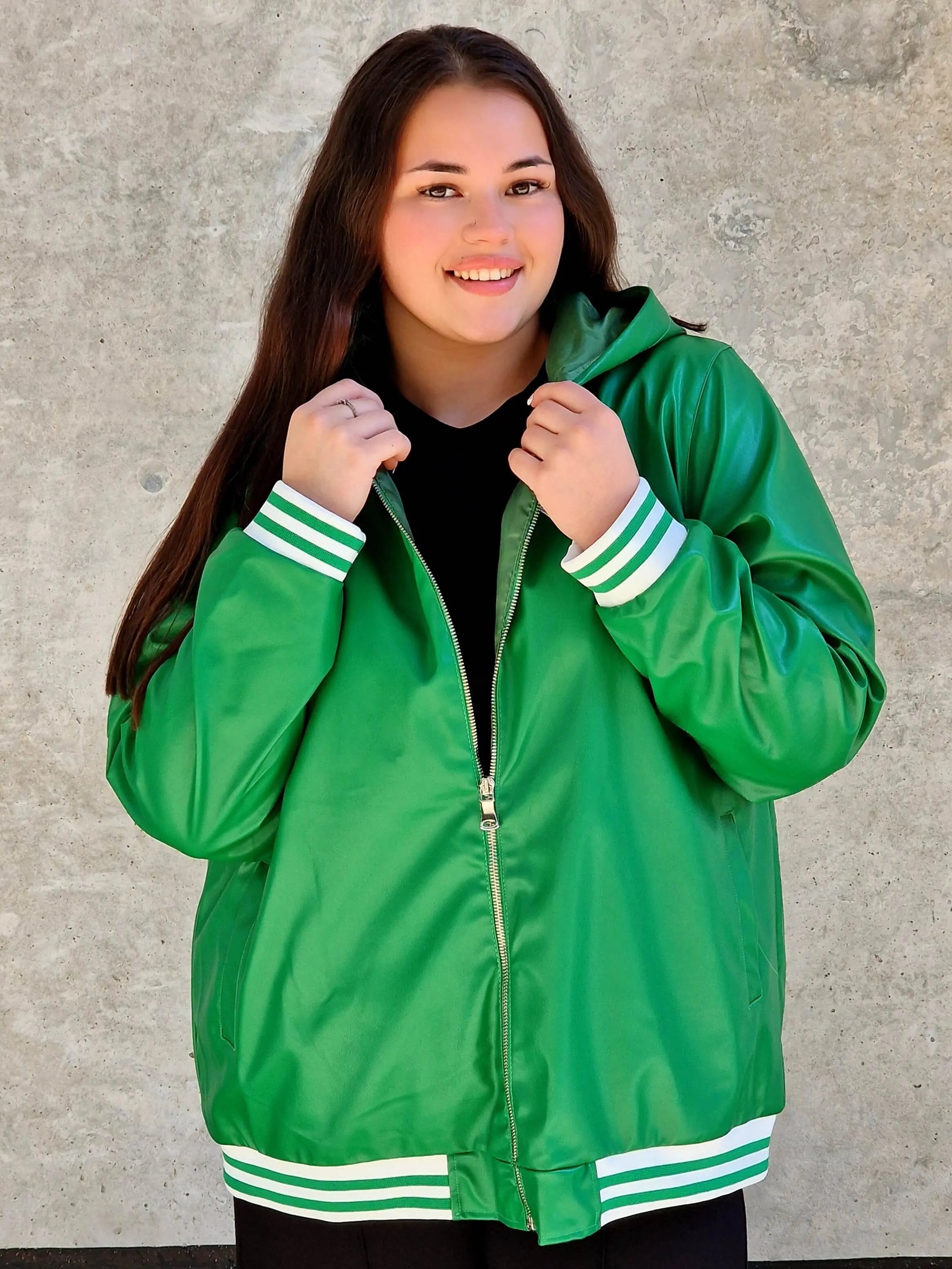 Kurtka eko z naszywkami Stylowa XL