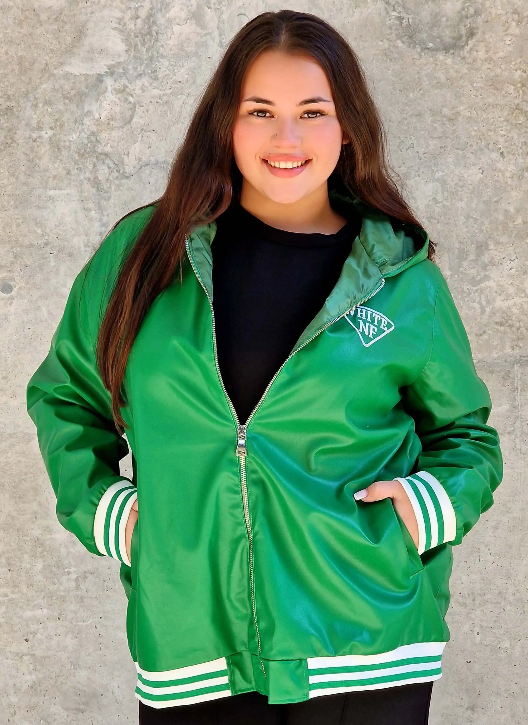 Kurtka eko z naszywkami Stylowa XL