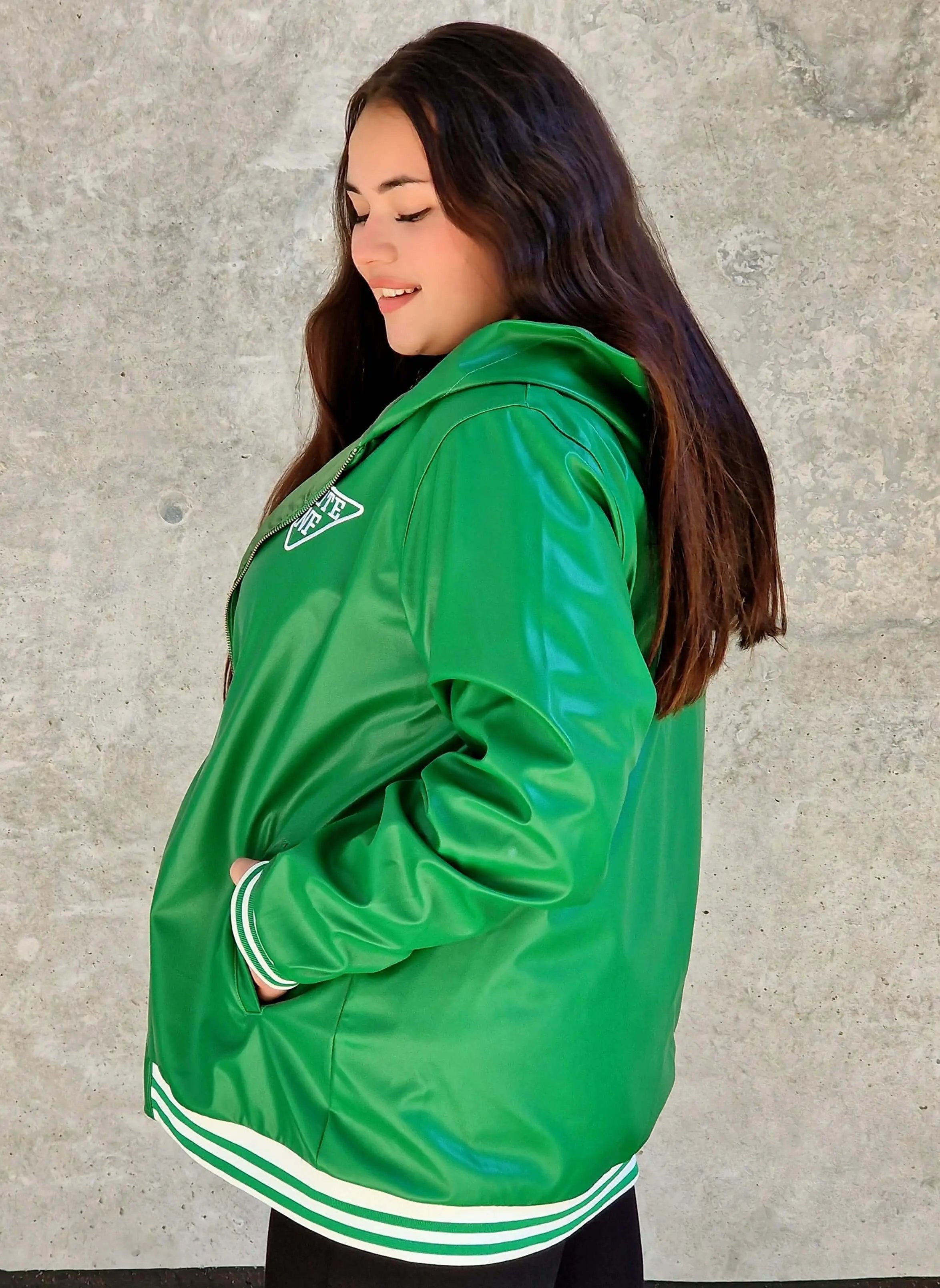 Kurtka eko z naszywkami Stylowa XL