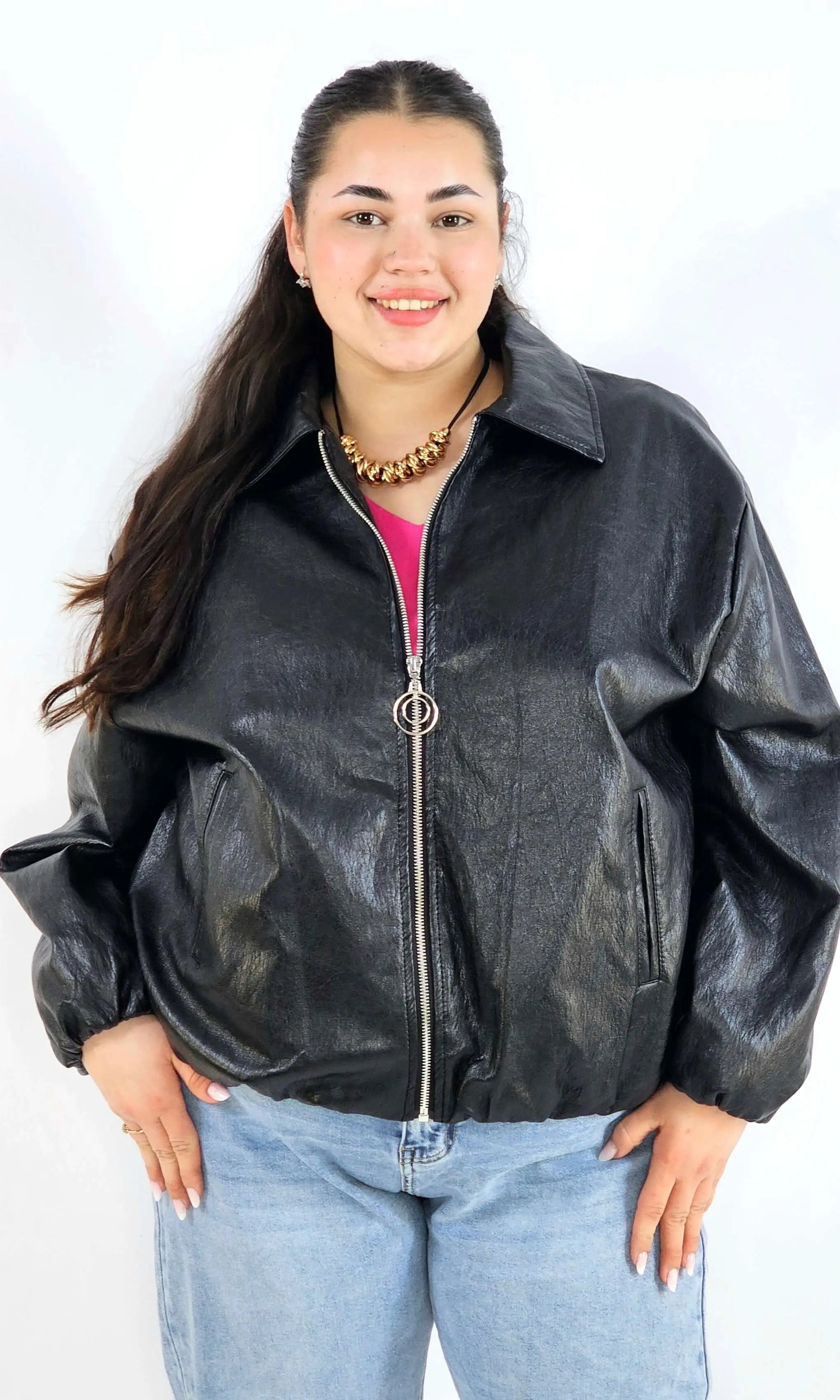 Kurtka plus size oversize z kołnierzem – miejska elegancja w nowoczesnym wydaniu Stylowa XL
