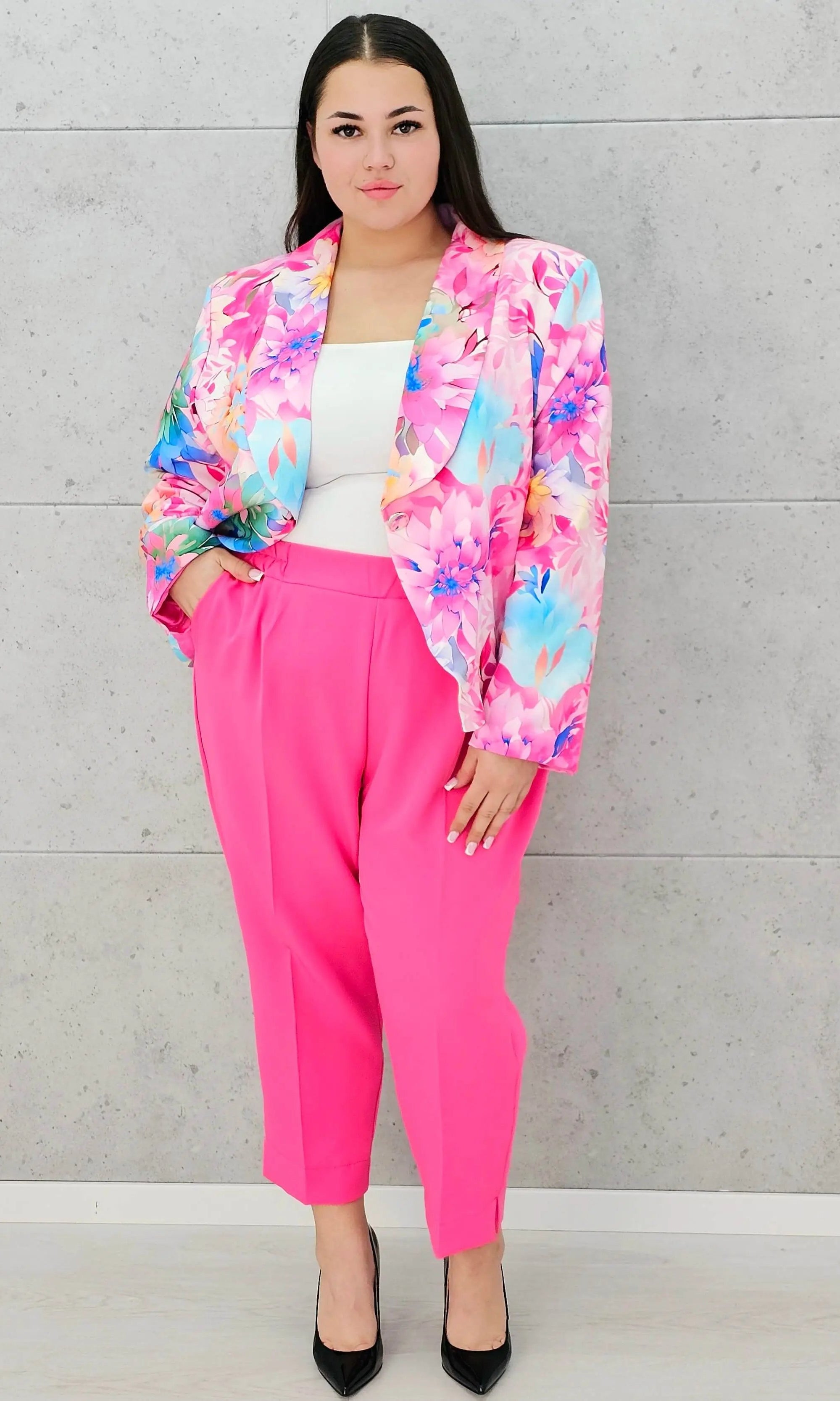 Kwiatowy komplet dla wyjątkowych kobiet Stylowa XL